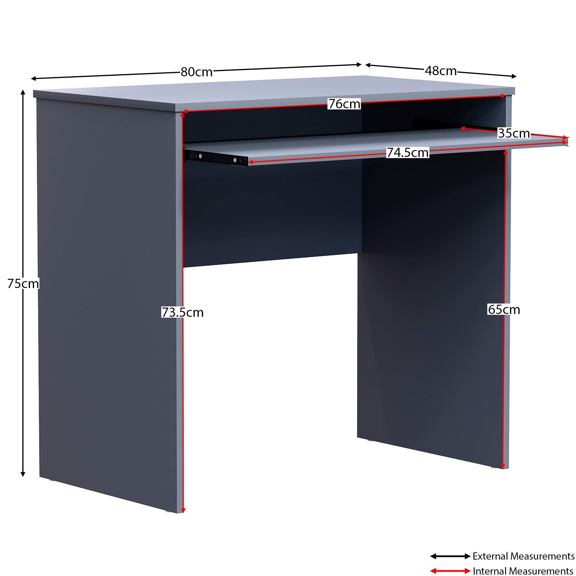 Grey - Lassic - Vida Designs Huby Computer Desk - 2