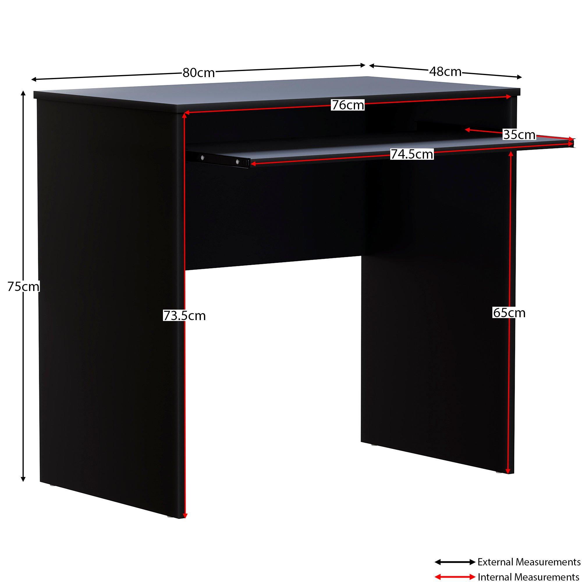 Black - Lassic - Vida Designs Huby Computer Desk - 2