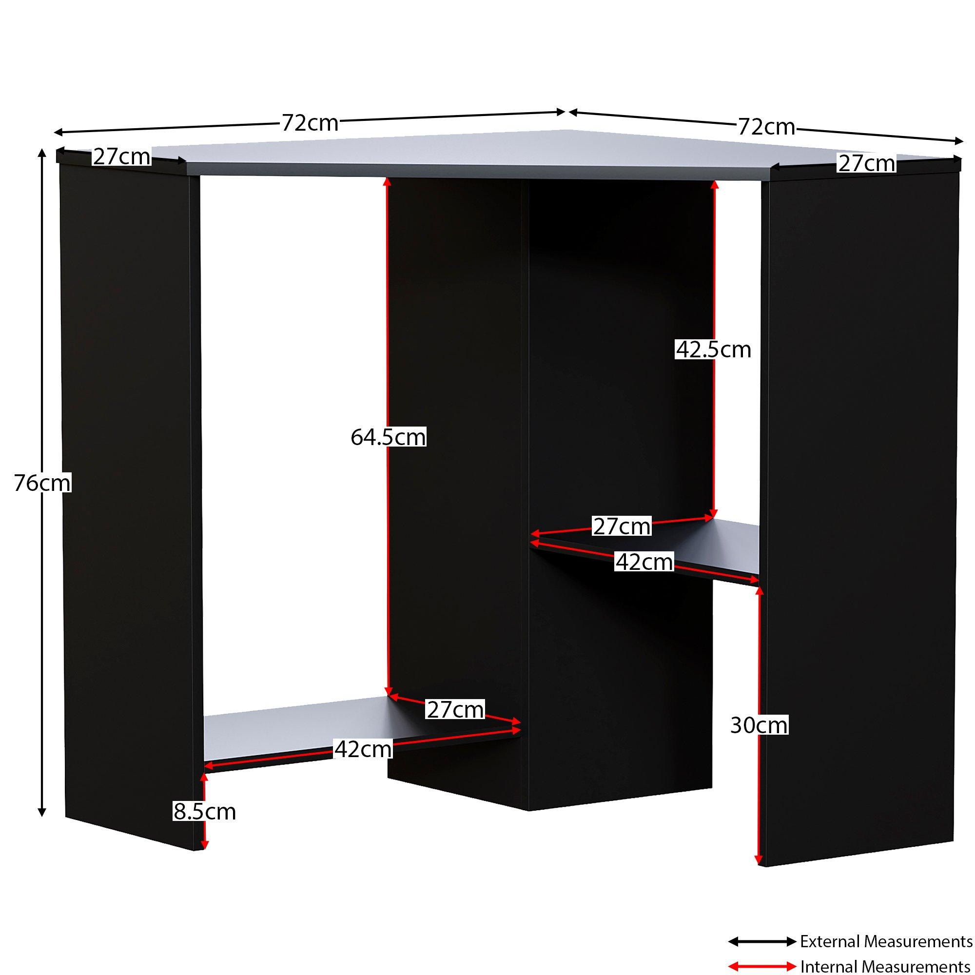 Black - Lassic - Vida Designs Hetton Corner Computer Desk - 2