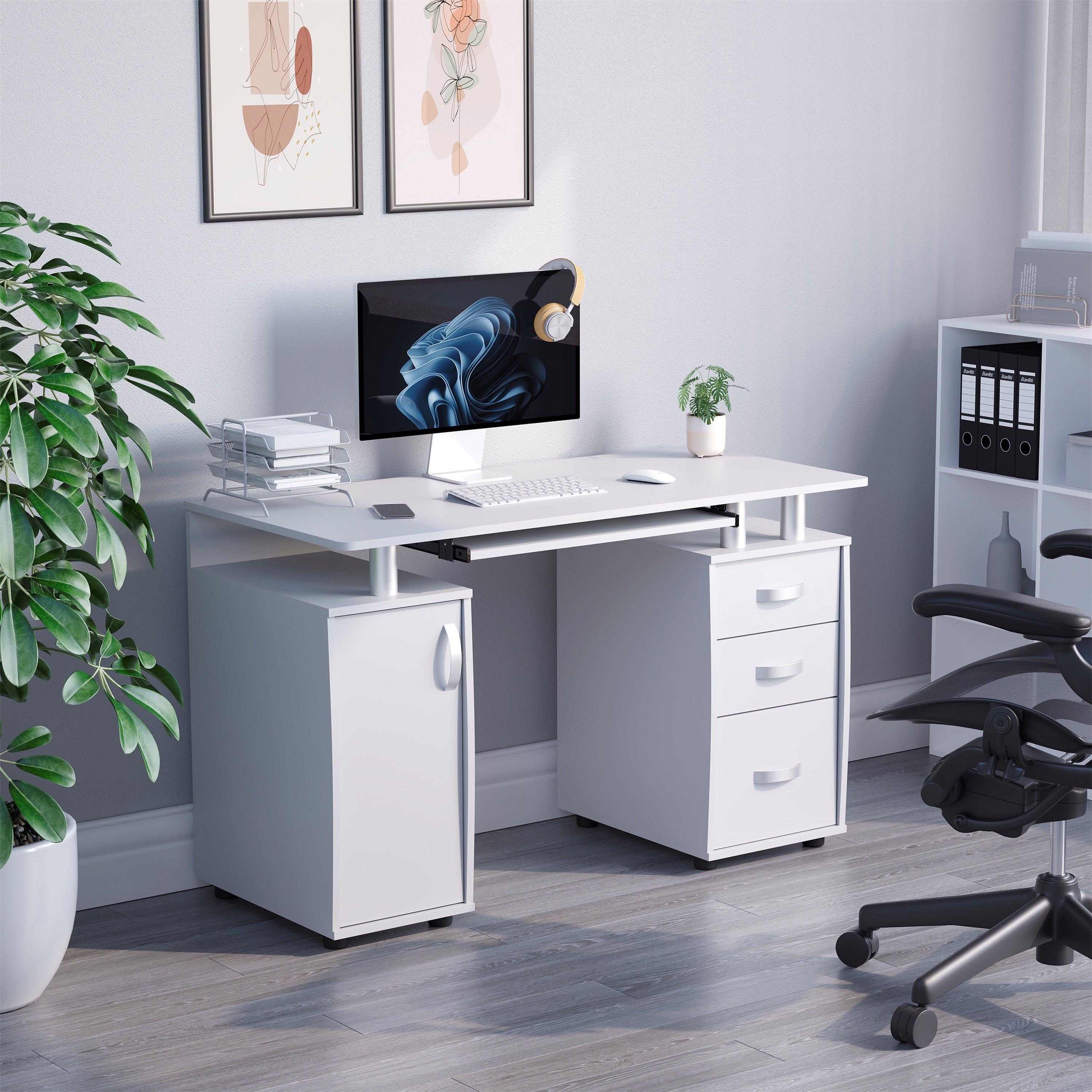 Lassic Vida Designs Otley 3 Drawer Computer Desk - White