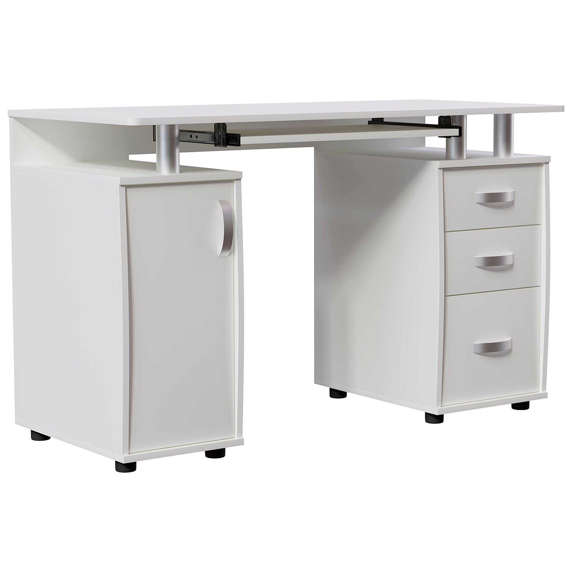 White - Lassic - Vida Designs Otley 3 Drawer Computer Desk - 7