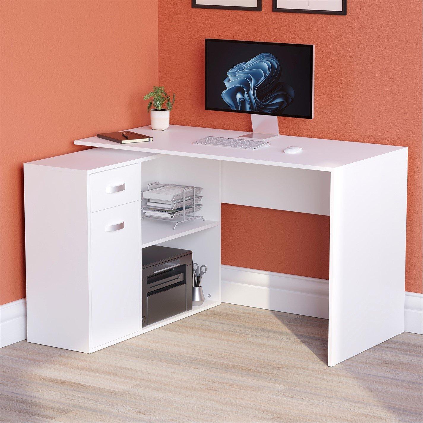 White - Lassic - Vida Designs Longton Adjustable Computer Desk - 2