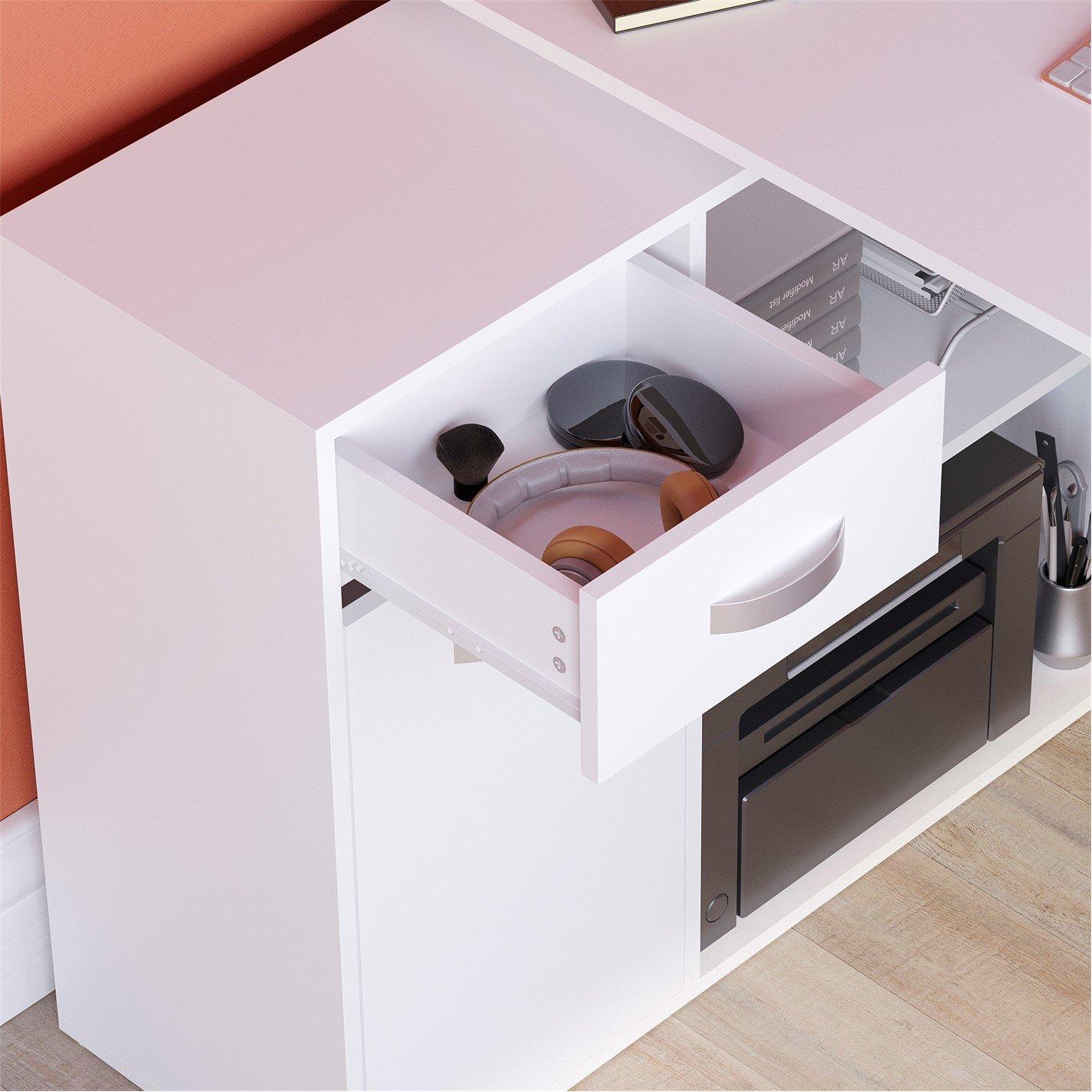 White - Lassic - Vida Designs Longton Adjustable Computer Desk - 3