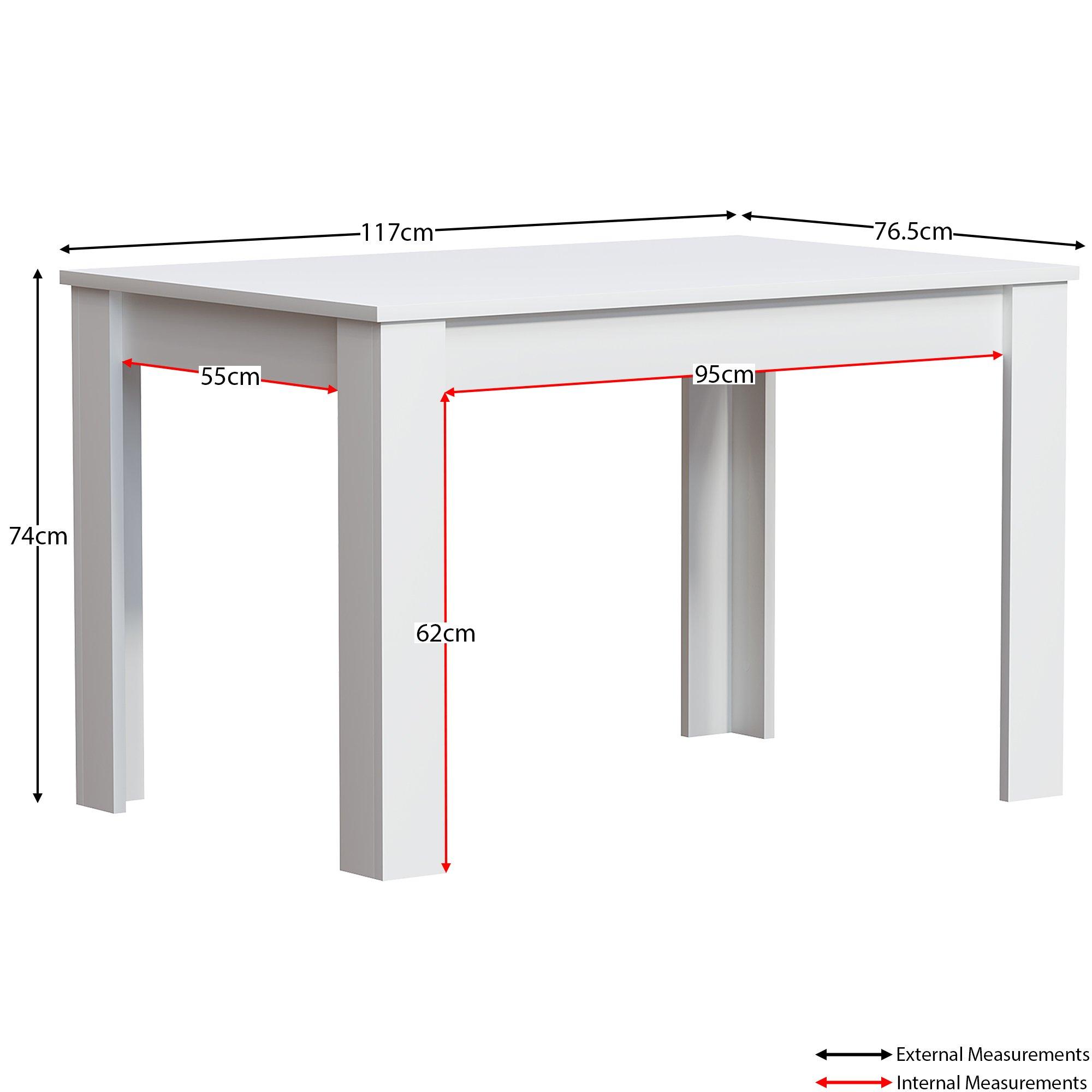 White - Lassic - Vida Designs Medina 4 Seater Dining Table - 2