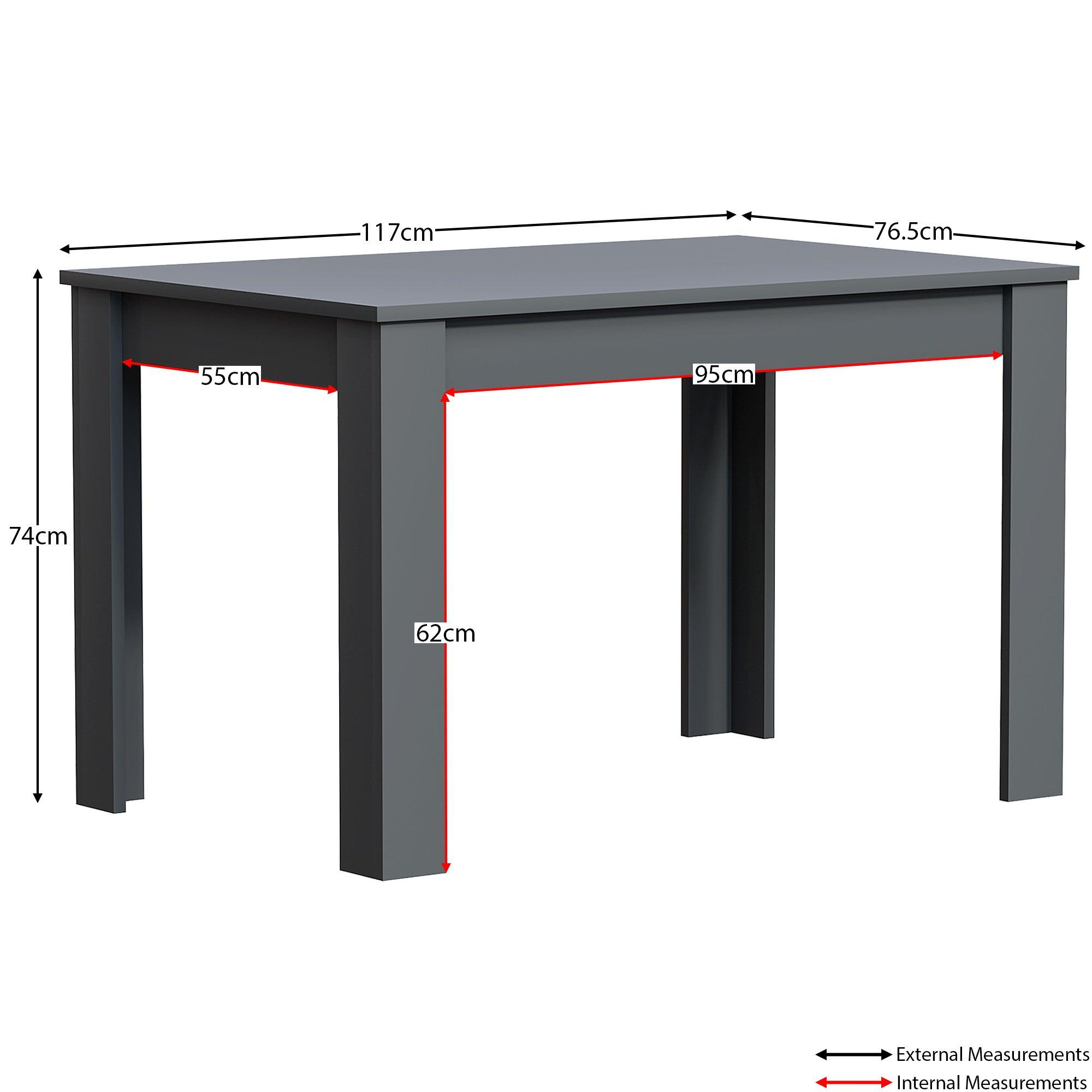 Grey - Lassic - Vida Designs Medina 4 Seater Dining Table - 2