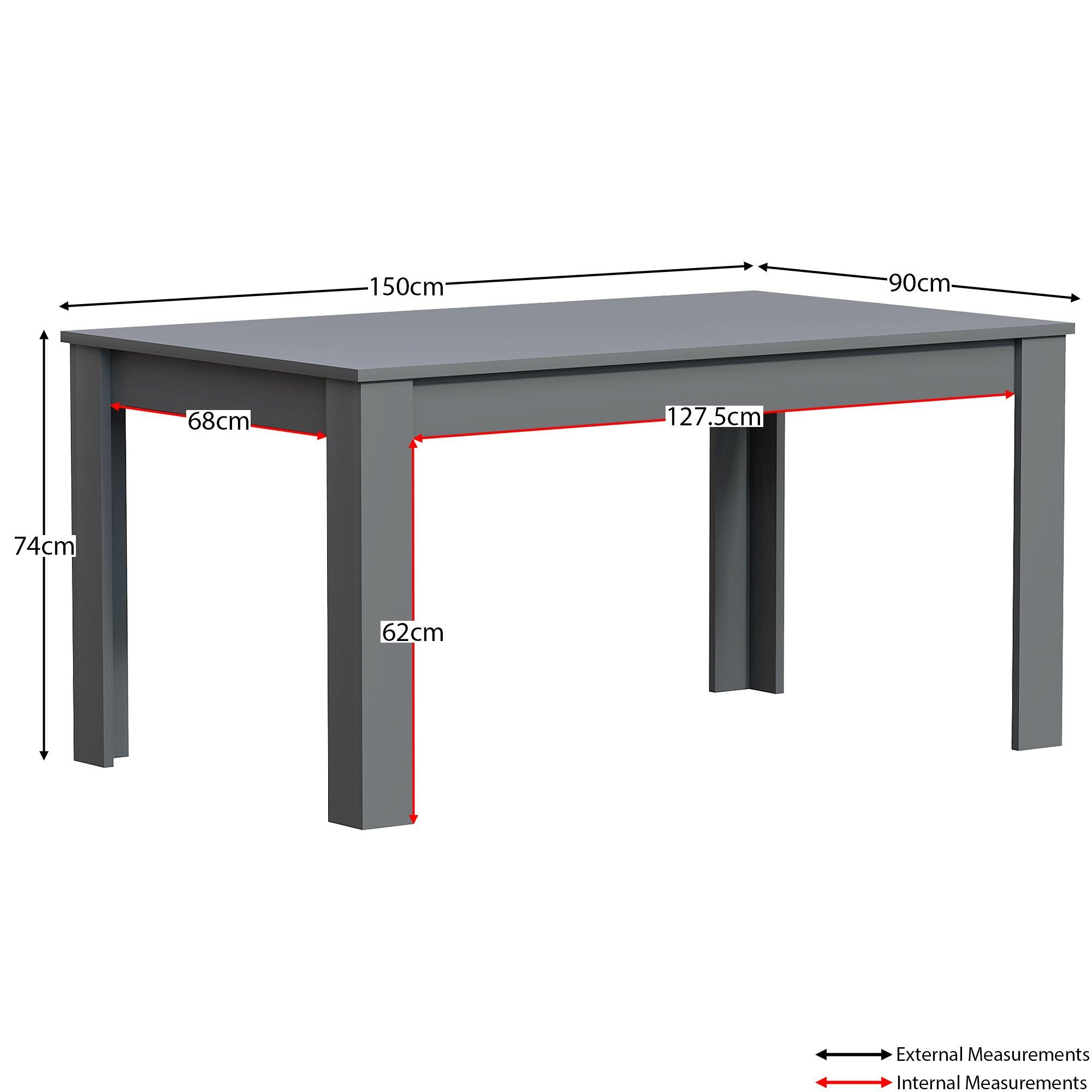 Grey - Lassic - Vida Designs Medina 6 Seater Dining Table - 2