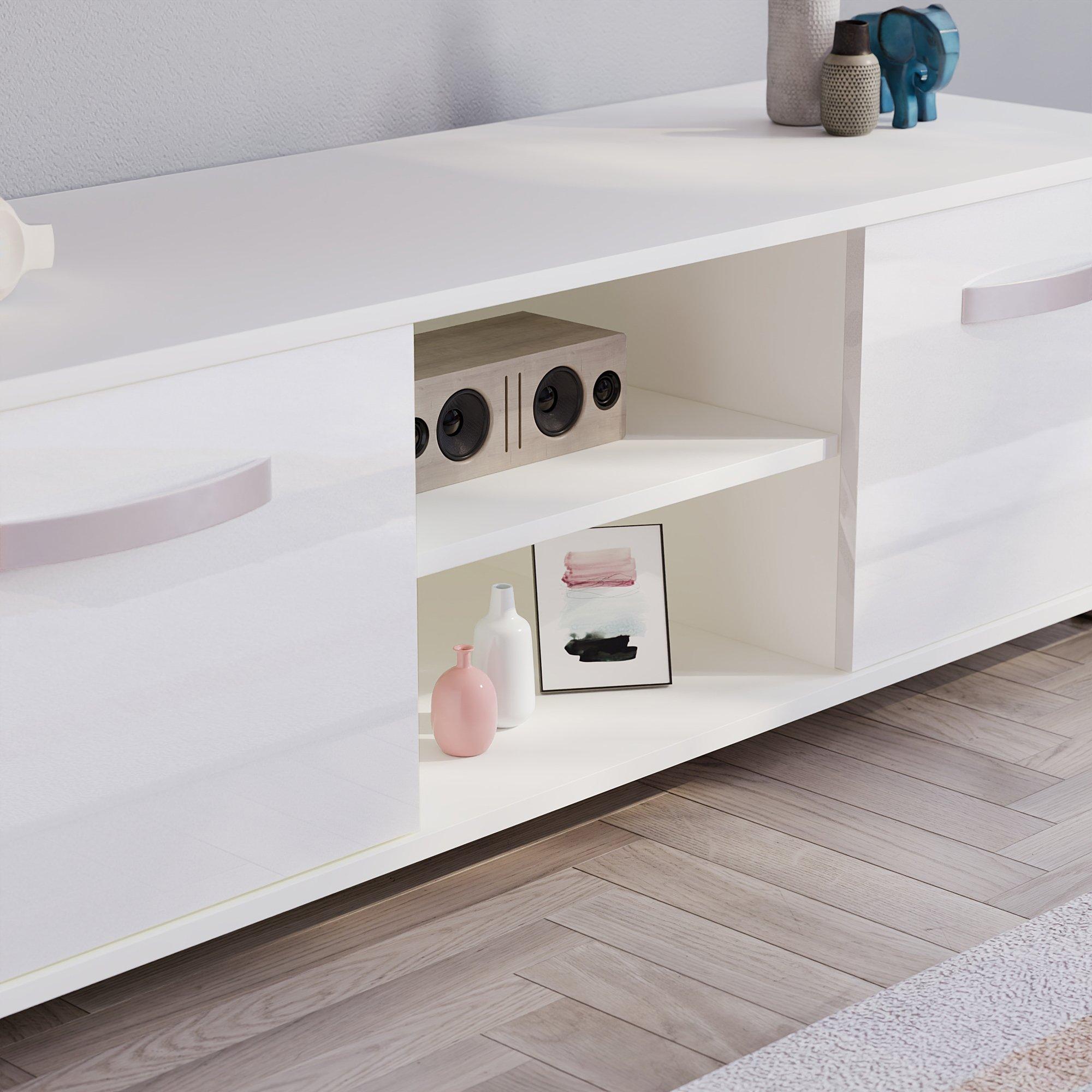 White - Lassic - Vida Designs Cosmo 2 Door TV Unit 120cm - 4