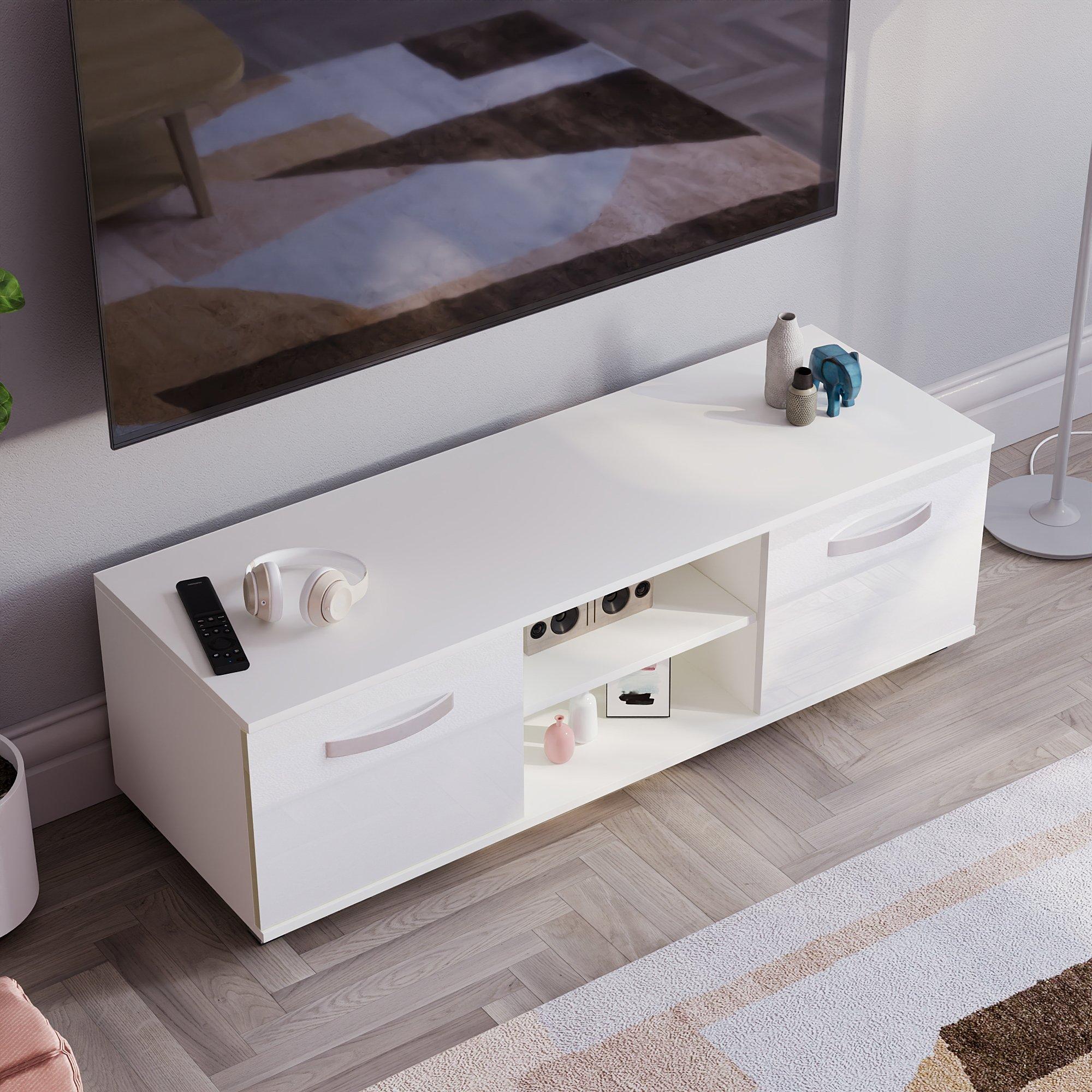 White - Lassic - Vida Designs Cosmo 2 Door TV Unit 120cm - 6