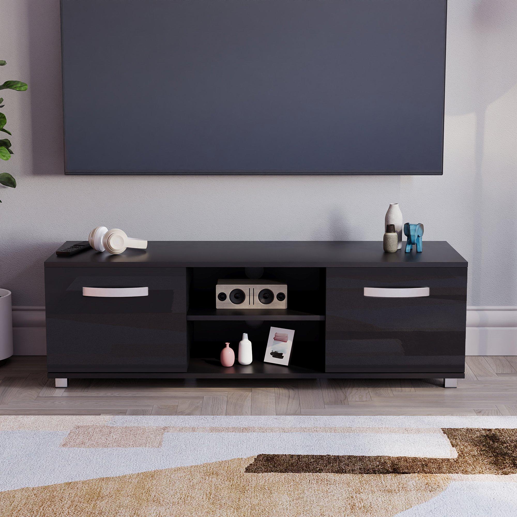 Black - Lassic - Vida Designs Cosmo 2 Door TV Unit 120cm - 3
