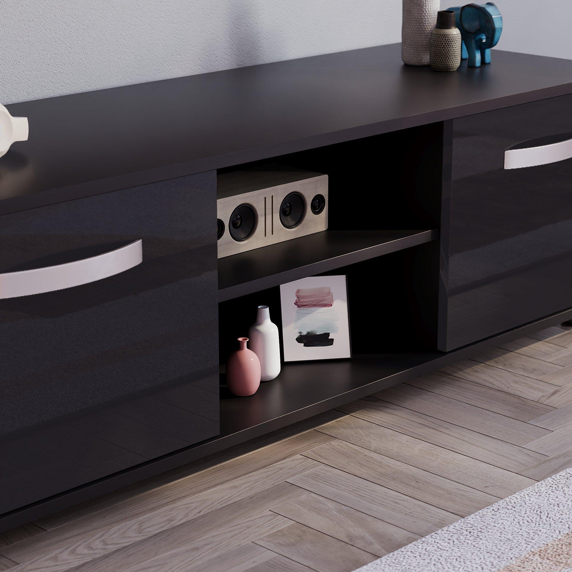 Black - Lassic - Vida Designs Cosmo 2 Door TV Unit 120cm - 4