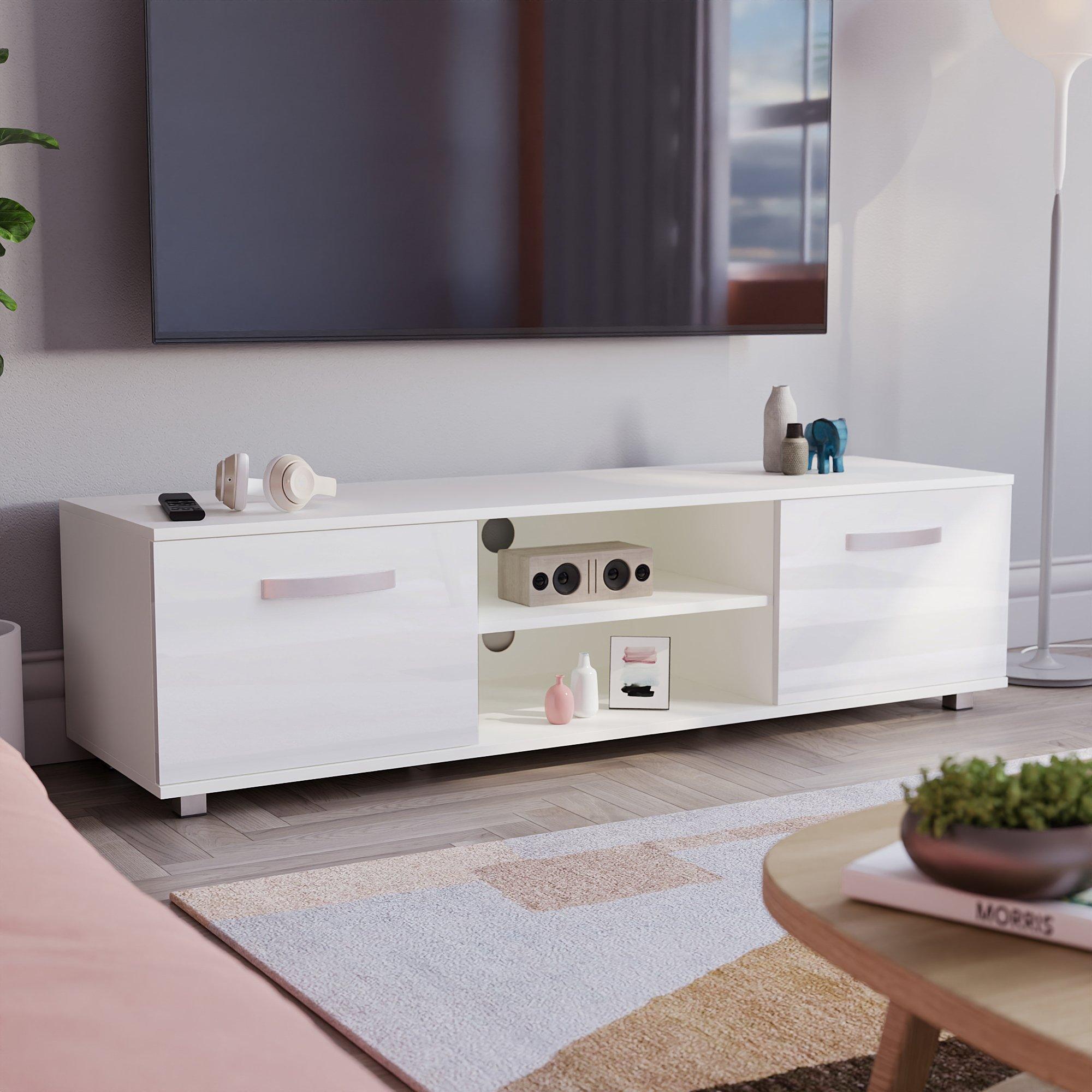 White - Lassic - Vida Designs Cosmo 2 Door TV Unit 140cm - 1