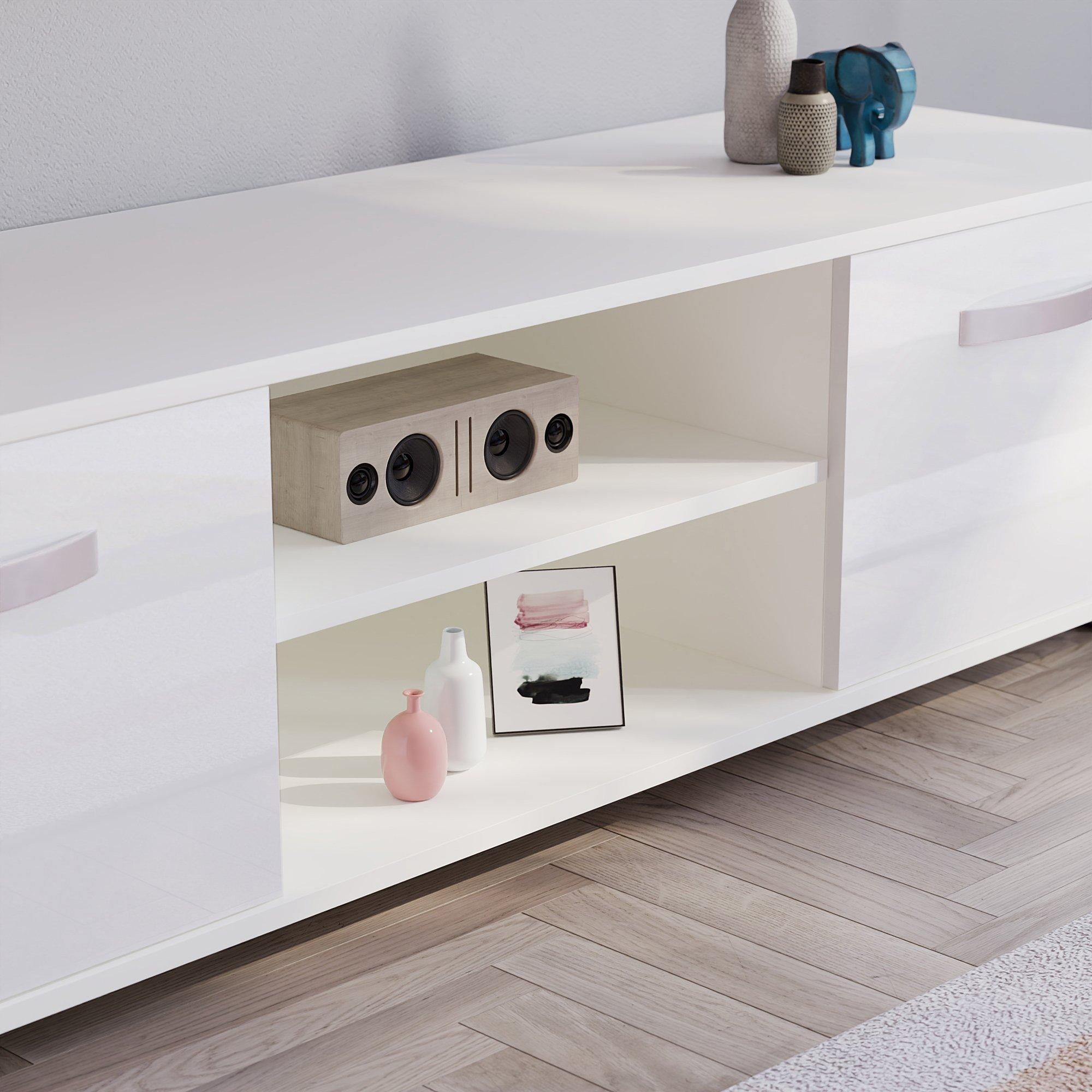 White - Lassic - Vida Designs Cosmo 2 Door TV Unit 140cm - 4