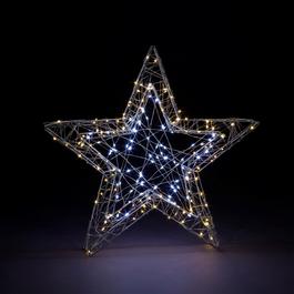 Snowtime 3D Iron Star with Twinkling LEDs