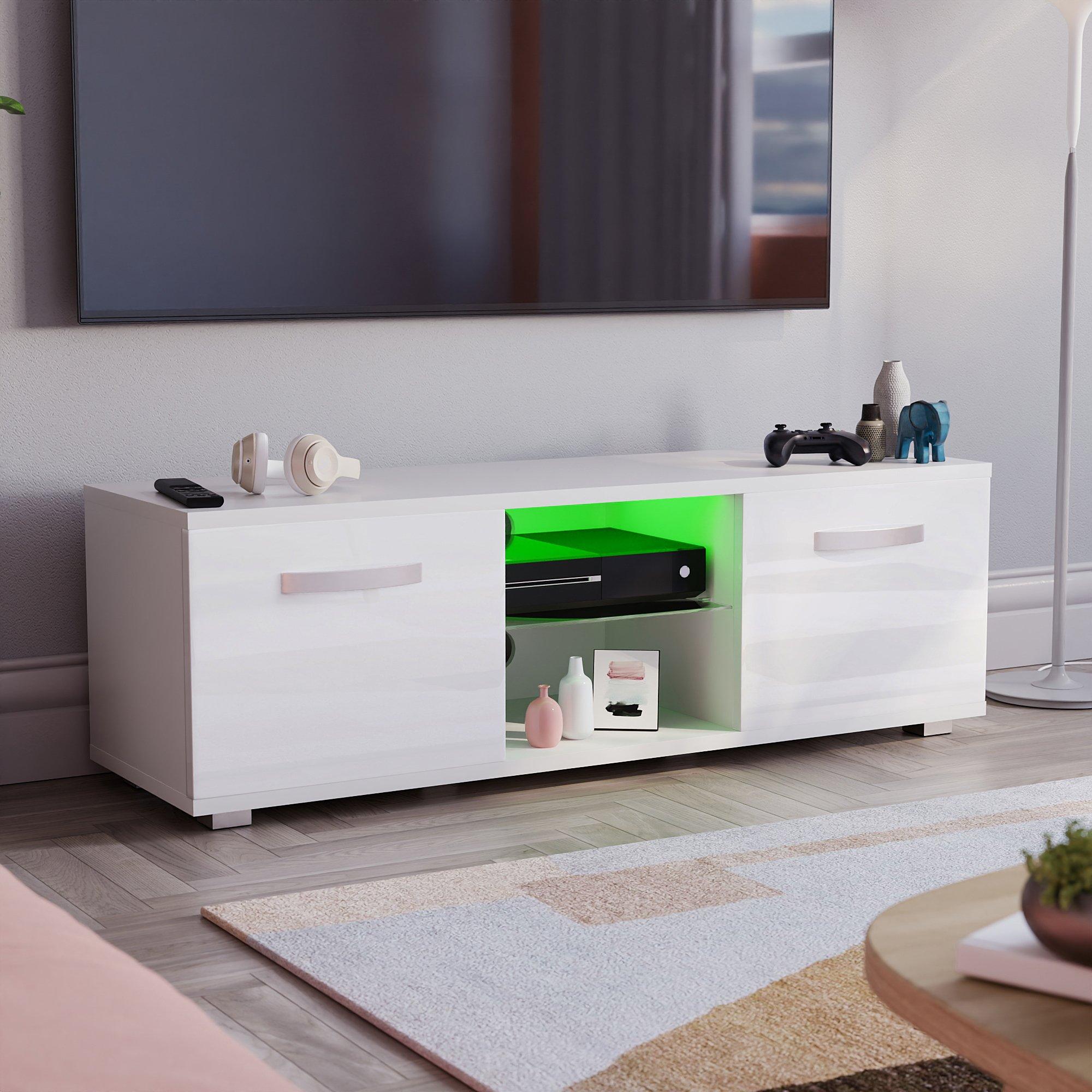 White - Lassic - Vida Designs Cosmo 2 Door LED TV Unit 120cm - 10