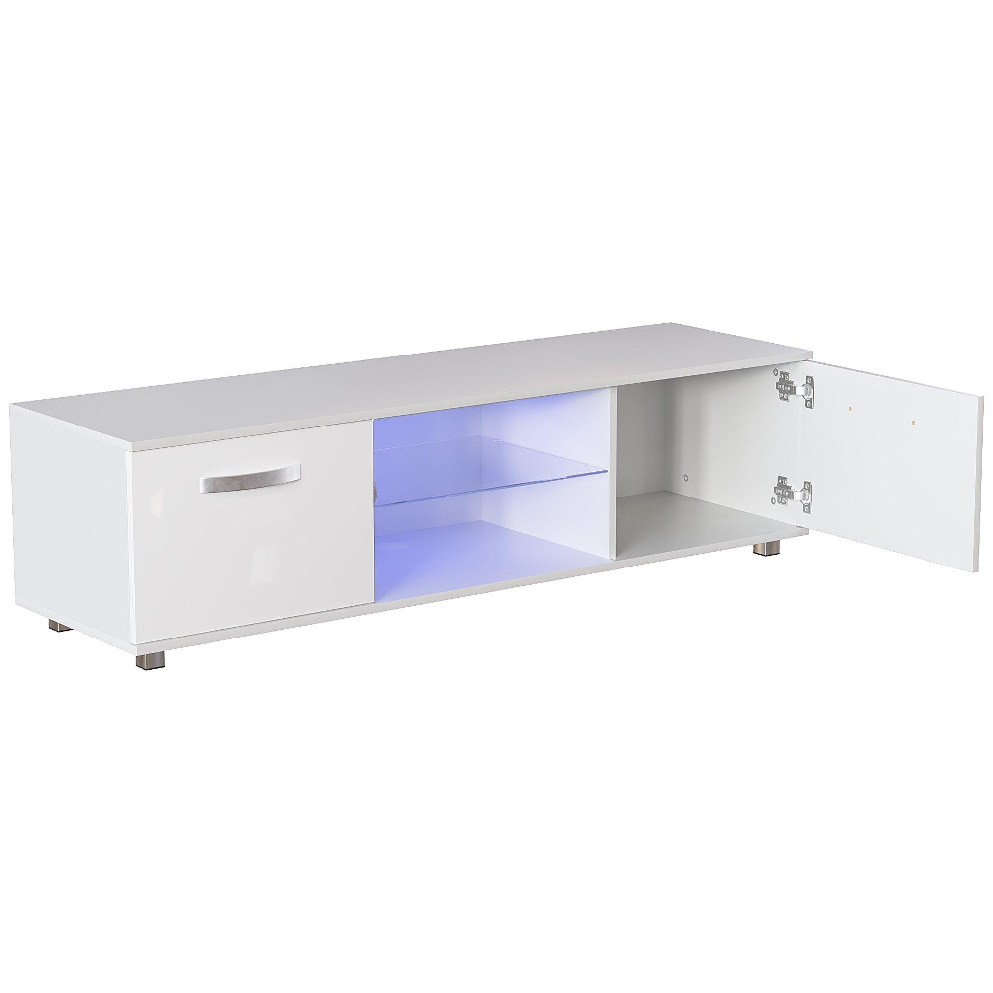 White - Lassic - Vida Designs Cosmo 2 Door Multi LED TV Unit 140cm - 13