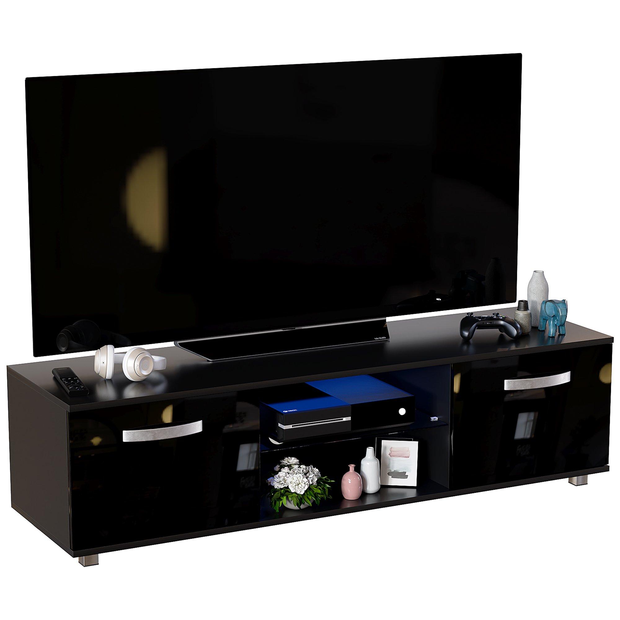 Black - Lassic - Vida Designs Cosmo 2 Door Multi LED TV Unit 140cm - 12