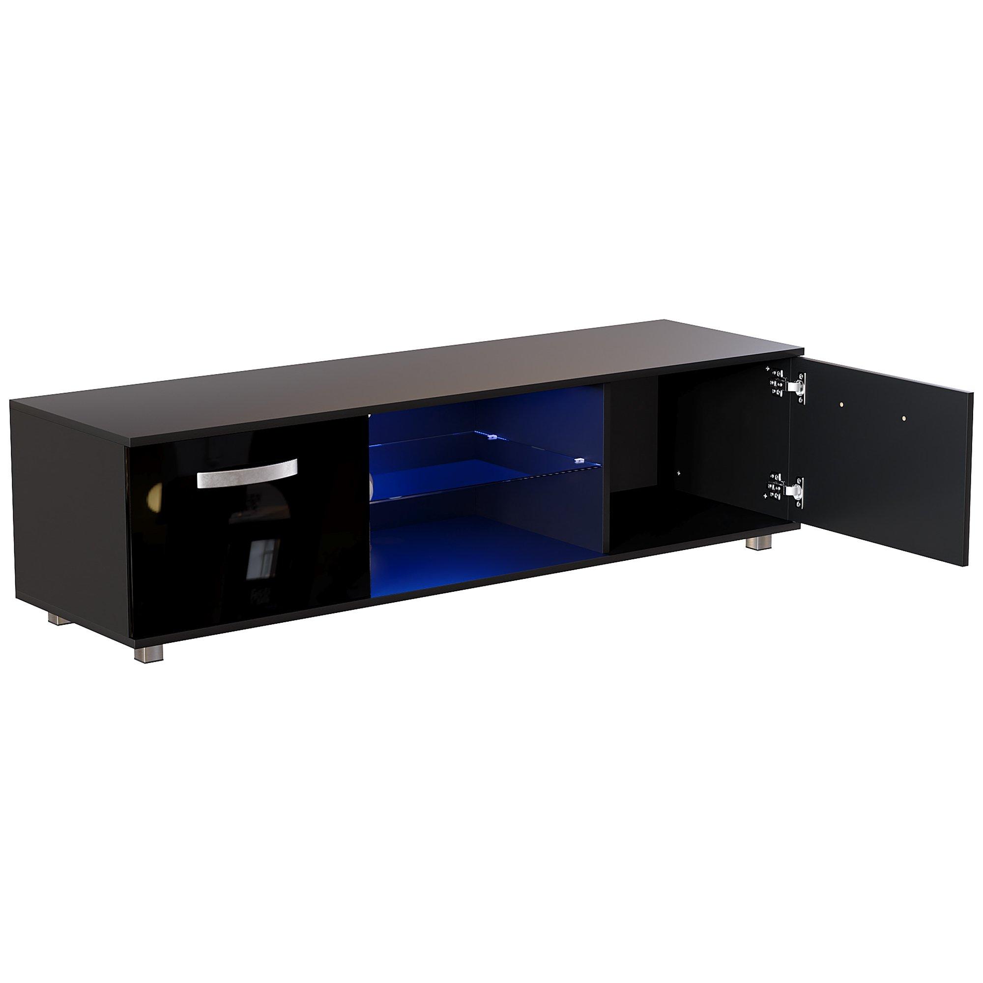 Black - Lassic - Vida Designs Cosmo 2 Door Multi LED TV Unit 140cm - 13