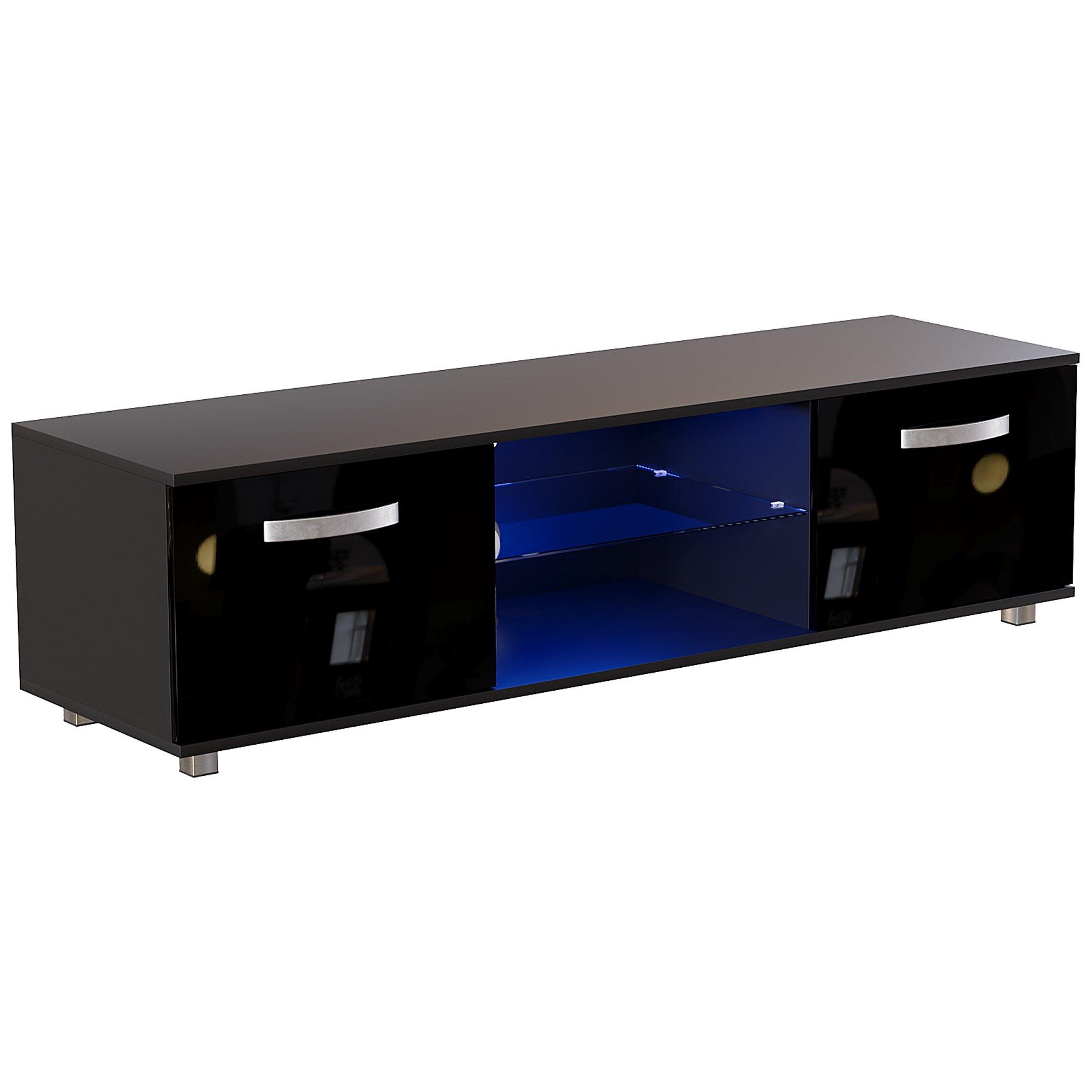 Black - Lassic - Vida Designs Cosmo 2 Door Multi LED TV Unit 140cm - 14