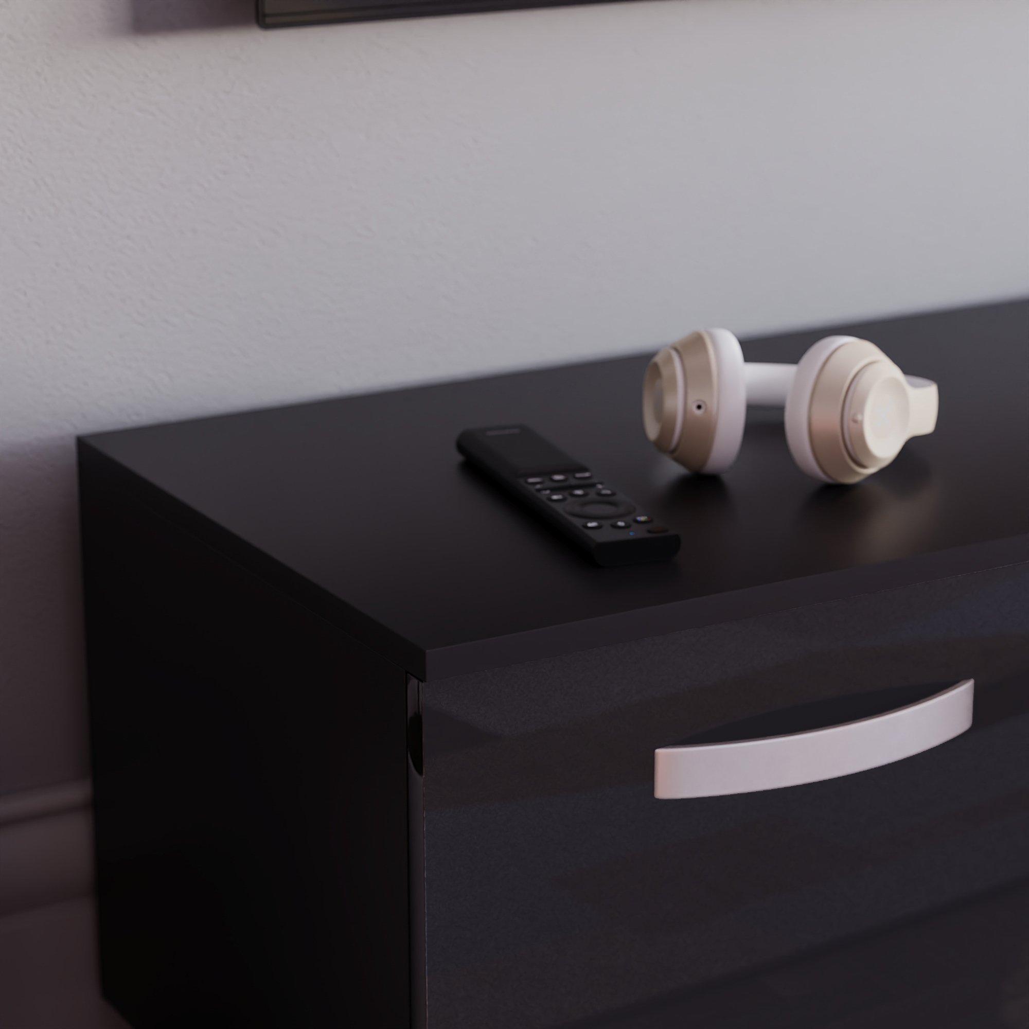 Black - Lassic - Vida Designs Cosmo 2 Door Multi LED TV Unit 140cm - 5