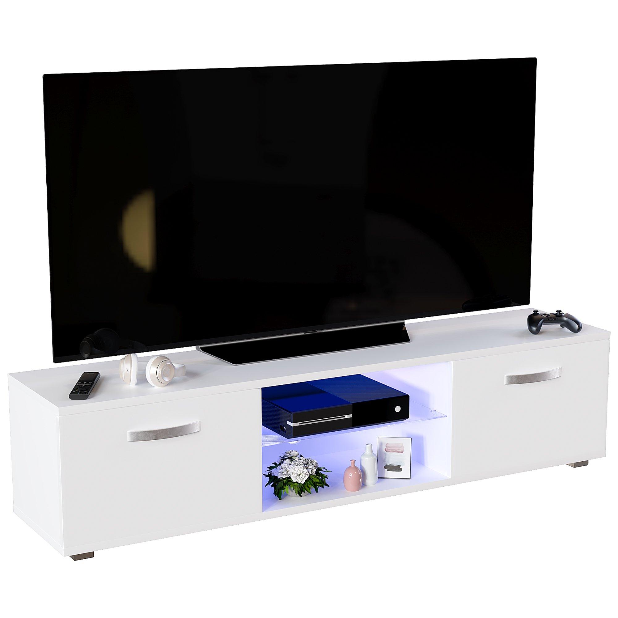 White - Lassic - Vida Designs Cosmo 2 Door Multi LED TV Unit 160cm - 12