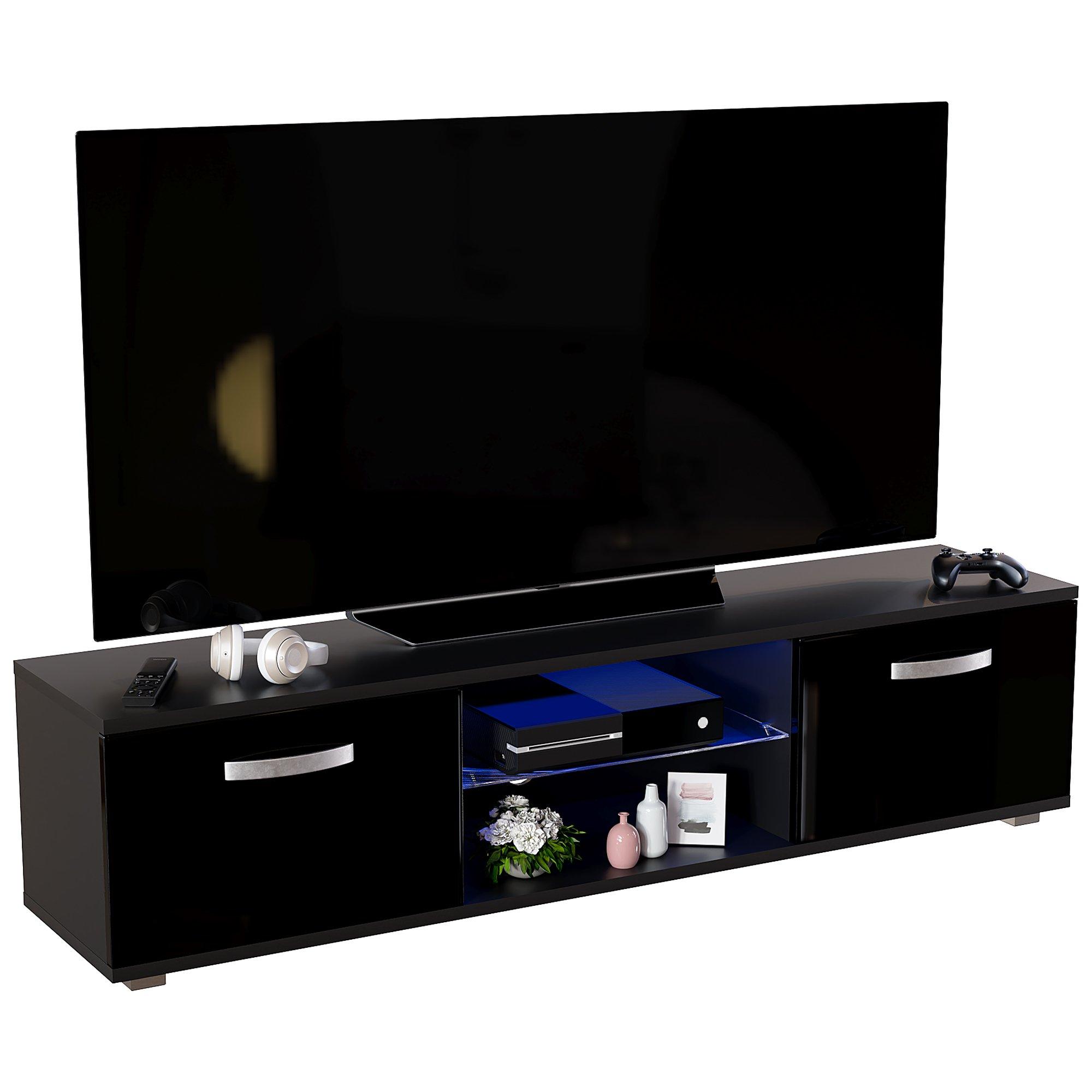 Black - Lassic - Vida Designs Cosmo 2 Door Multi LED TV Unit 160cm - 12