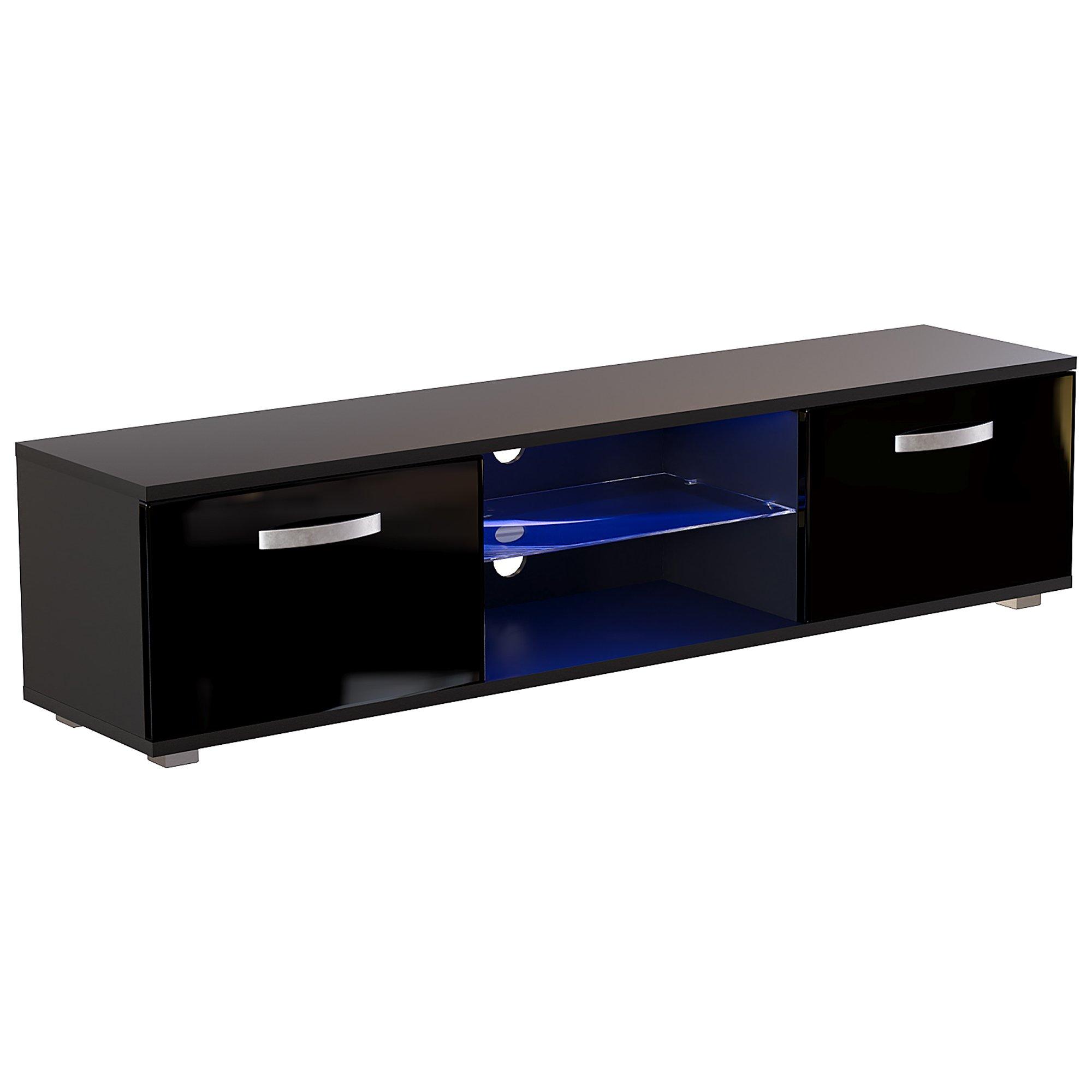 Black - Lassic - Vida Designs Cosmo 2 Door Multi LED TV Unit 160cm - 14