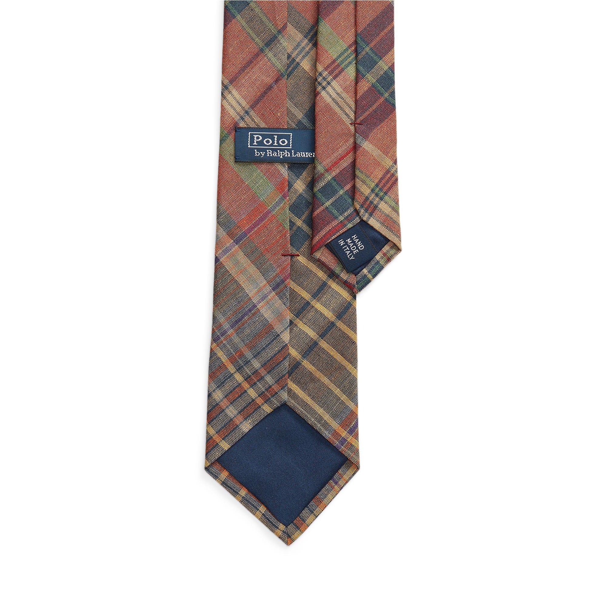 Olv Wine Multi - Polo Ralph Lauren - Linen Plaid Tie - 2