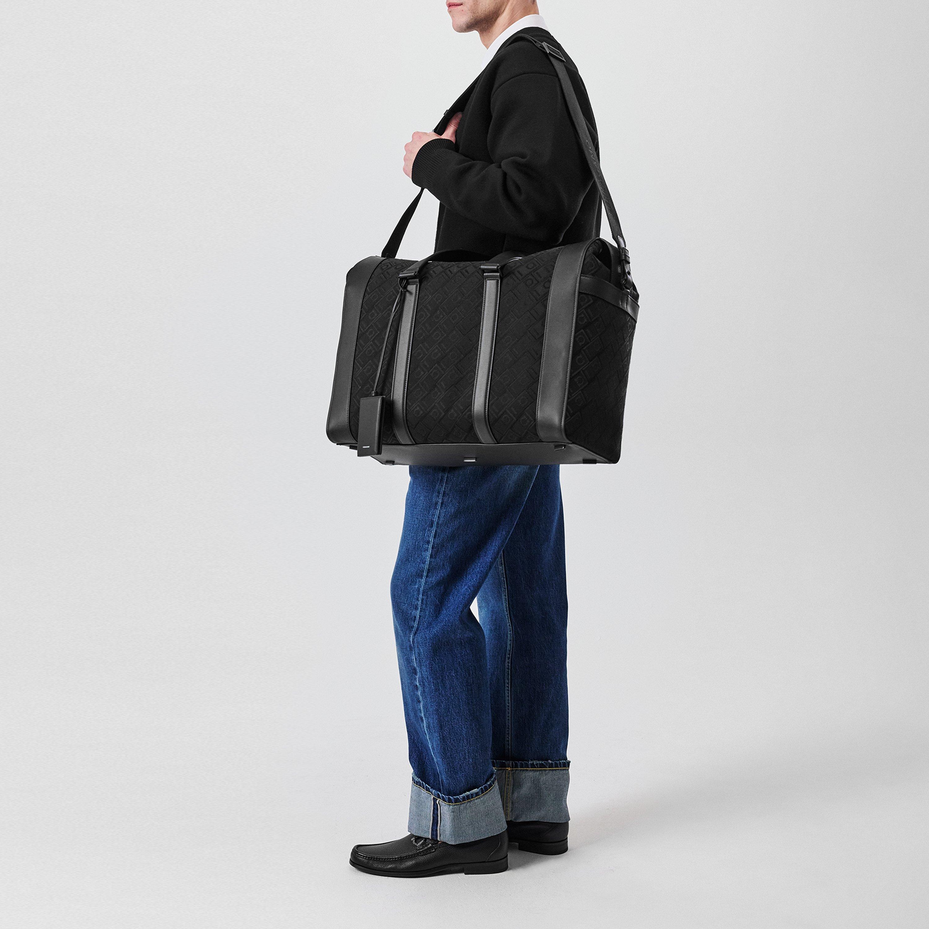 Black - Ferragamo - Mens Gancini Duffel Bag - 5