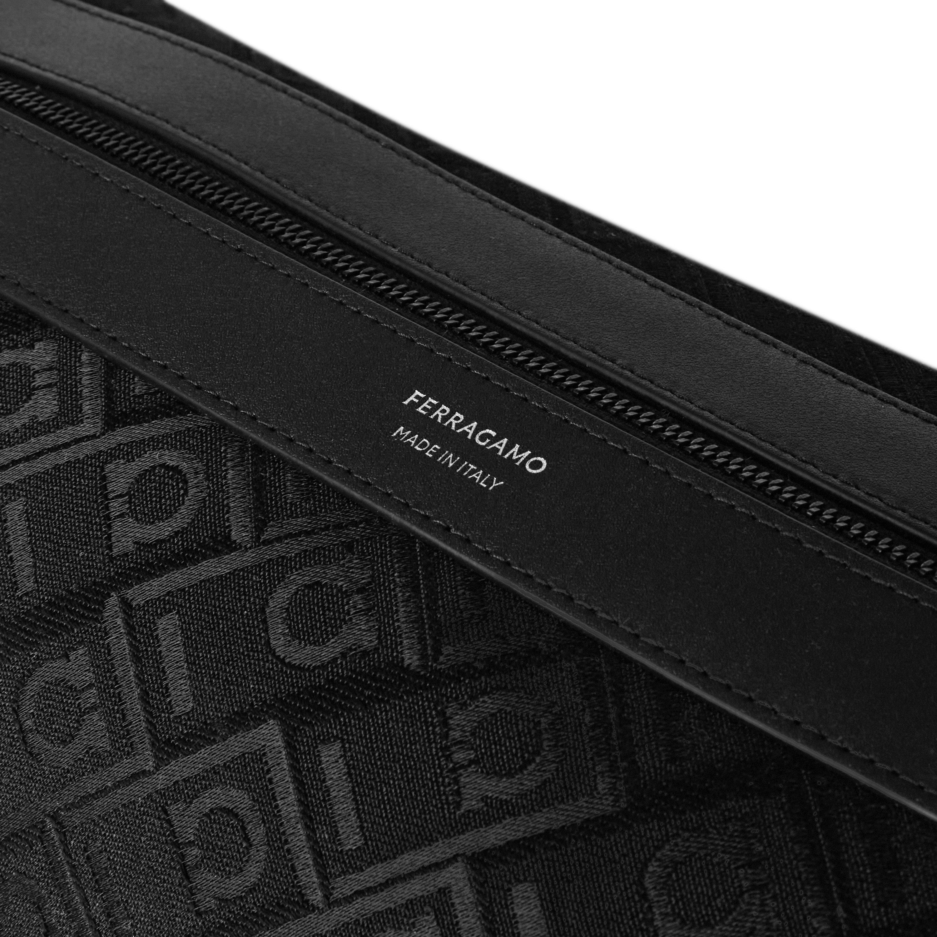 Black - Ferragamo - Mens Gancini Duffel Bag - 4