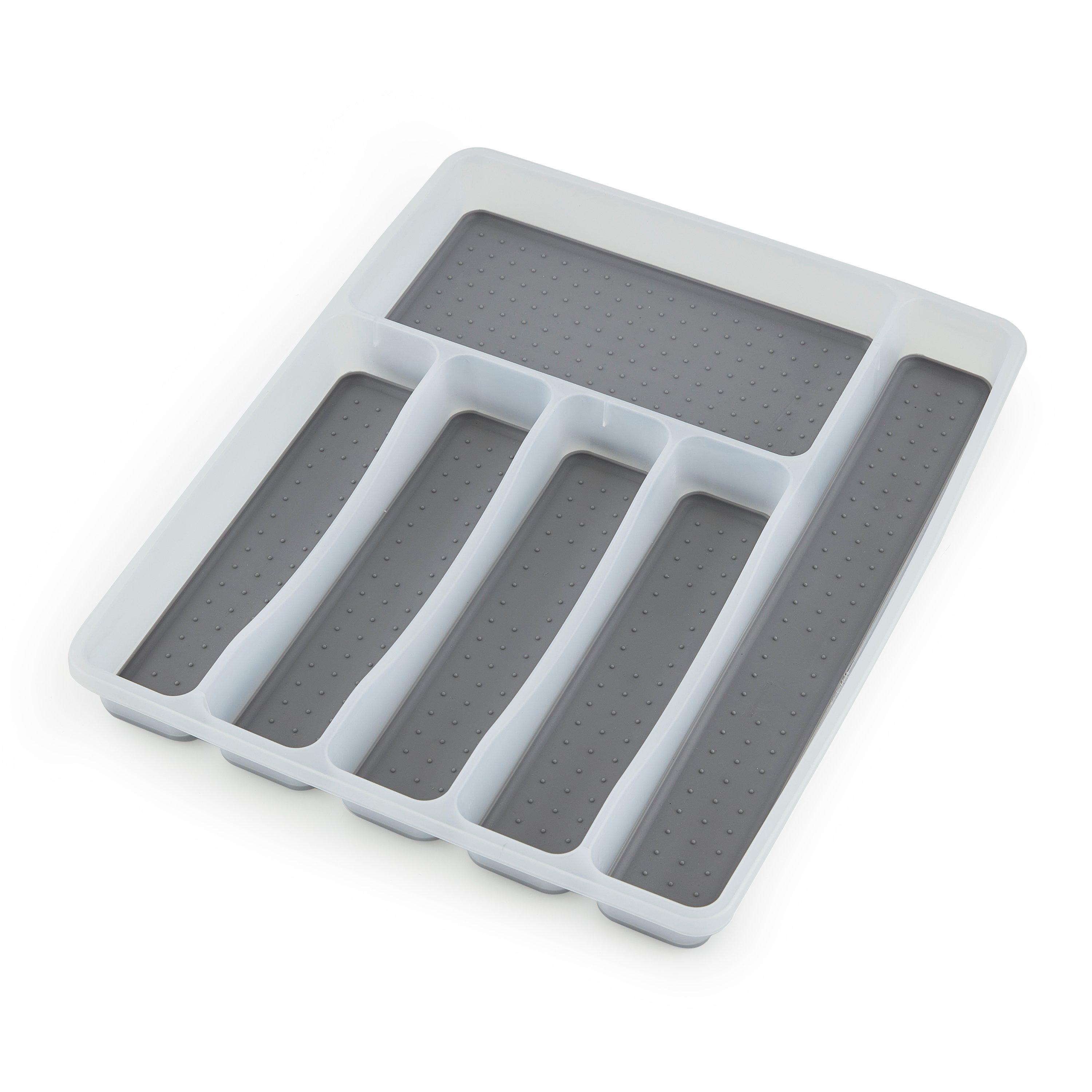 Grey - Homelife - Plastic Cutlery Organiser Tray - 2