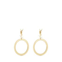 Saint Laurent Cassandre Pendant Hoop Earring