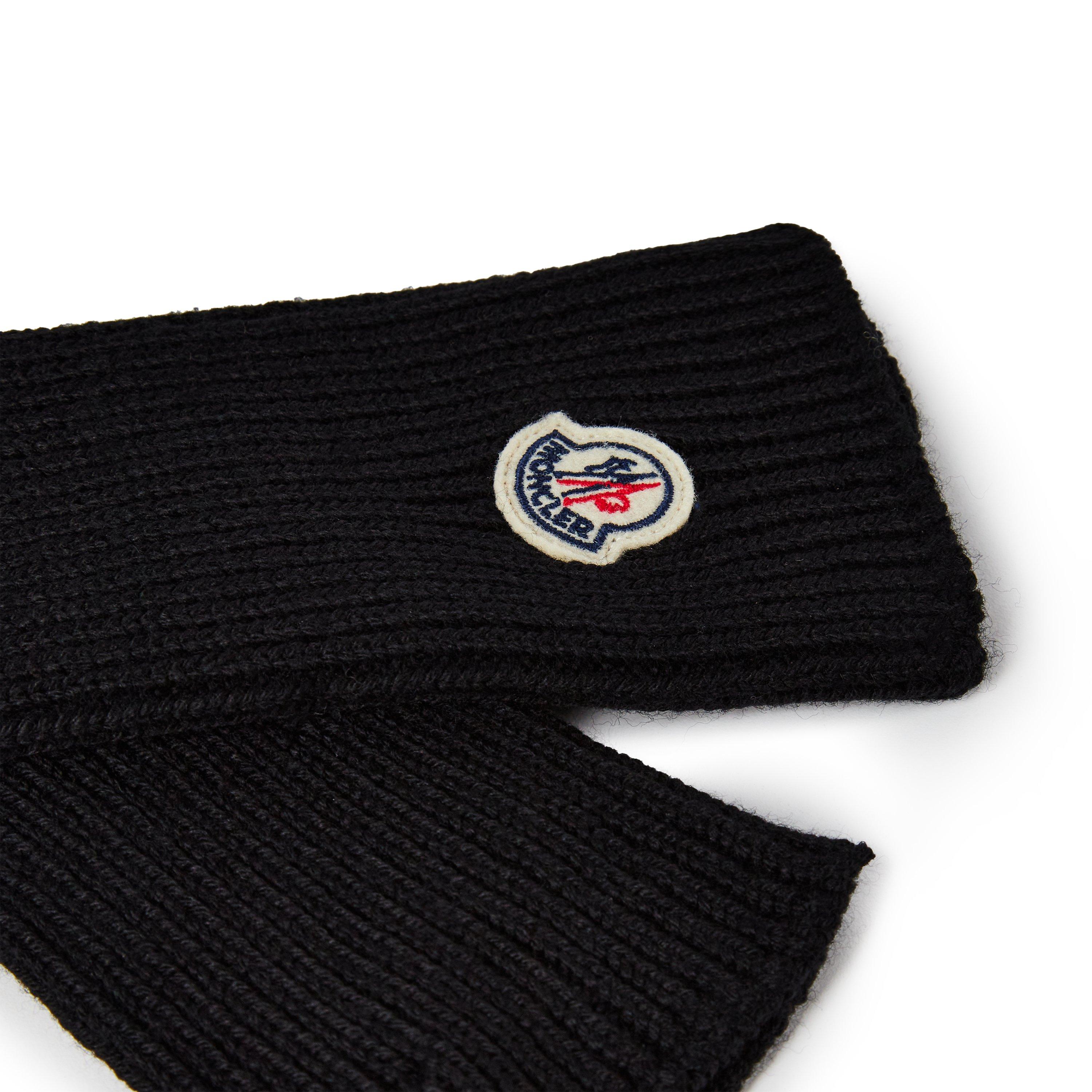 Black 999 - Moncler - Women's Logo Knitted Fleece Gloves - 3