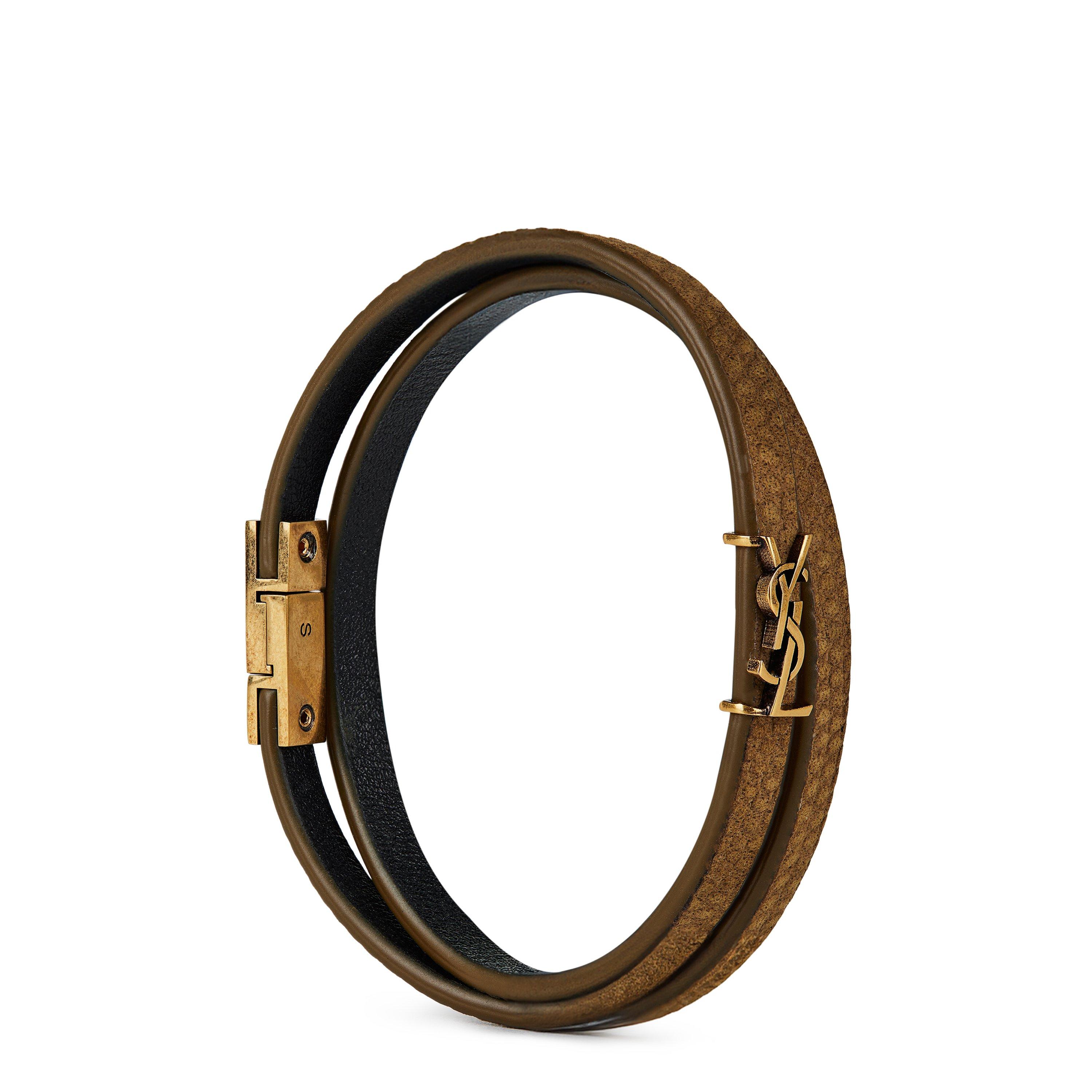 Dark Pistachio - Saint Laurent - Cassandre Double-Wrap Bracelet - 2