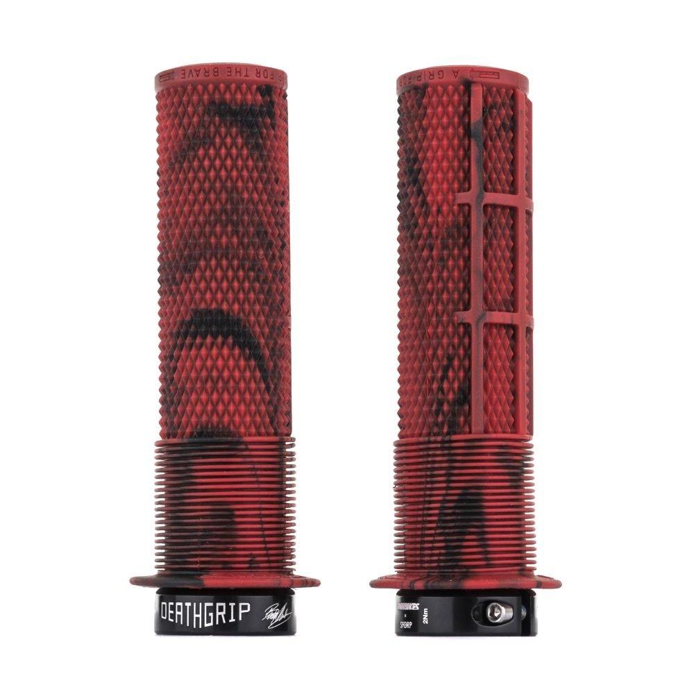 Dmr  Deathgrip Thick Flange Lock-On Mtb Grip - Marble Red - Thick