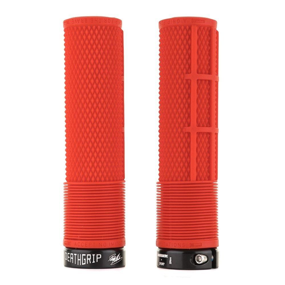 Dmr  Deathgrip Thin Flangeless Lock-On Mtb Grip - Red - Thin
