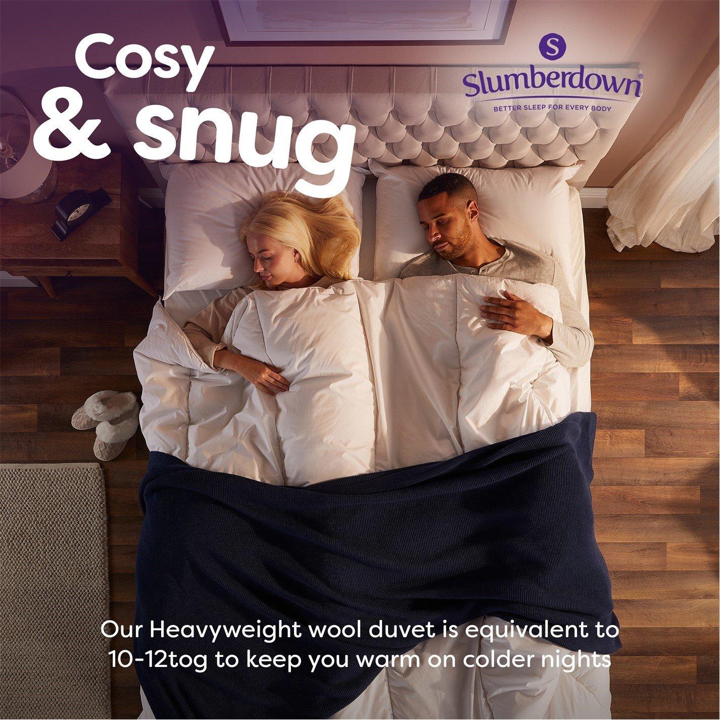 White - Slumberdown - Wonderful Wool 550gsm Heavy Duvets - 2