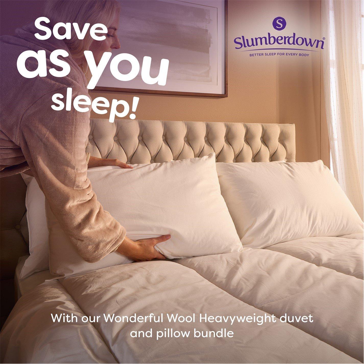 White - Slumberdown - Wonderful Wool 550gsm Heavy Duvets - 3