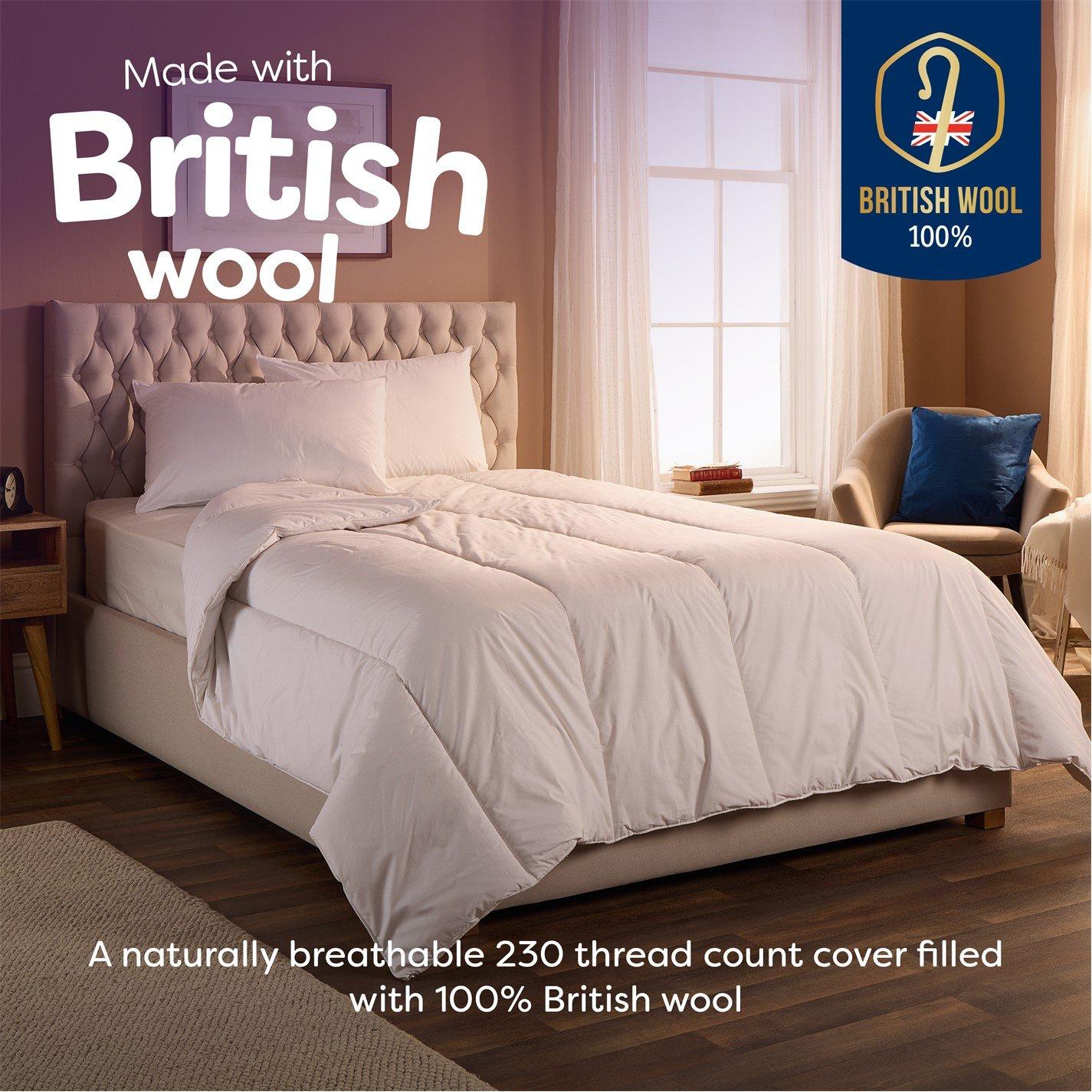 White - Slumberdown - Wonderful Wool 550gsm Heavy Duvets - 8