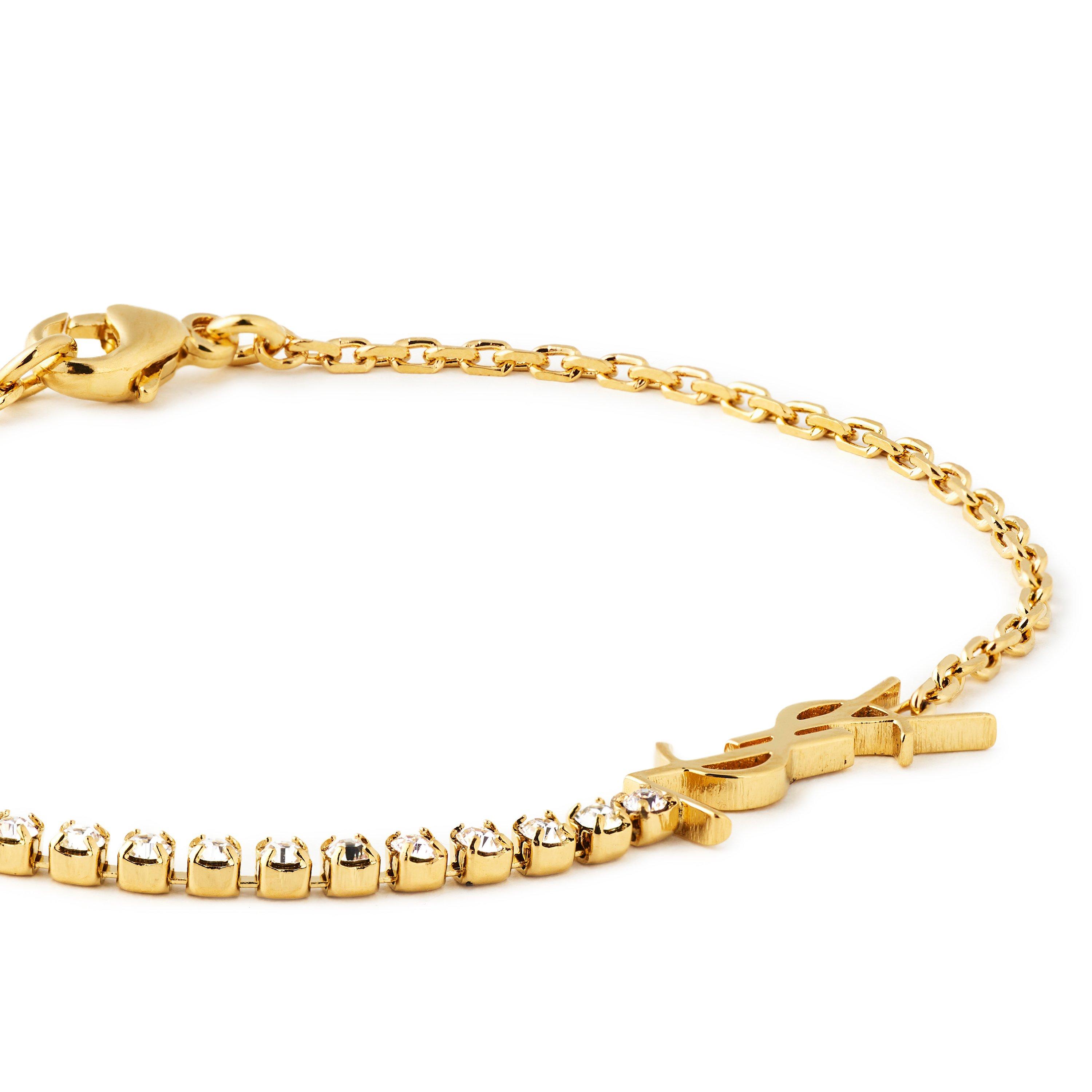 Dore/Crystal - Saint Laurent - Cassandre Charm Bracelet - 2