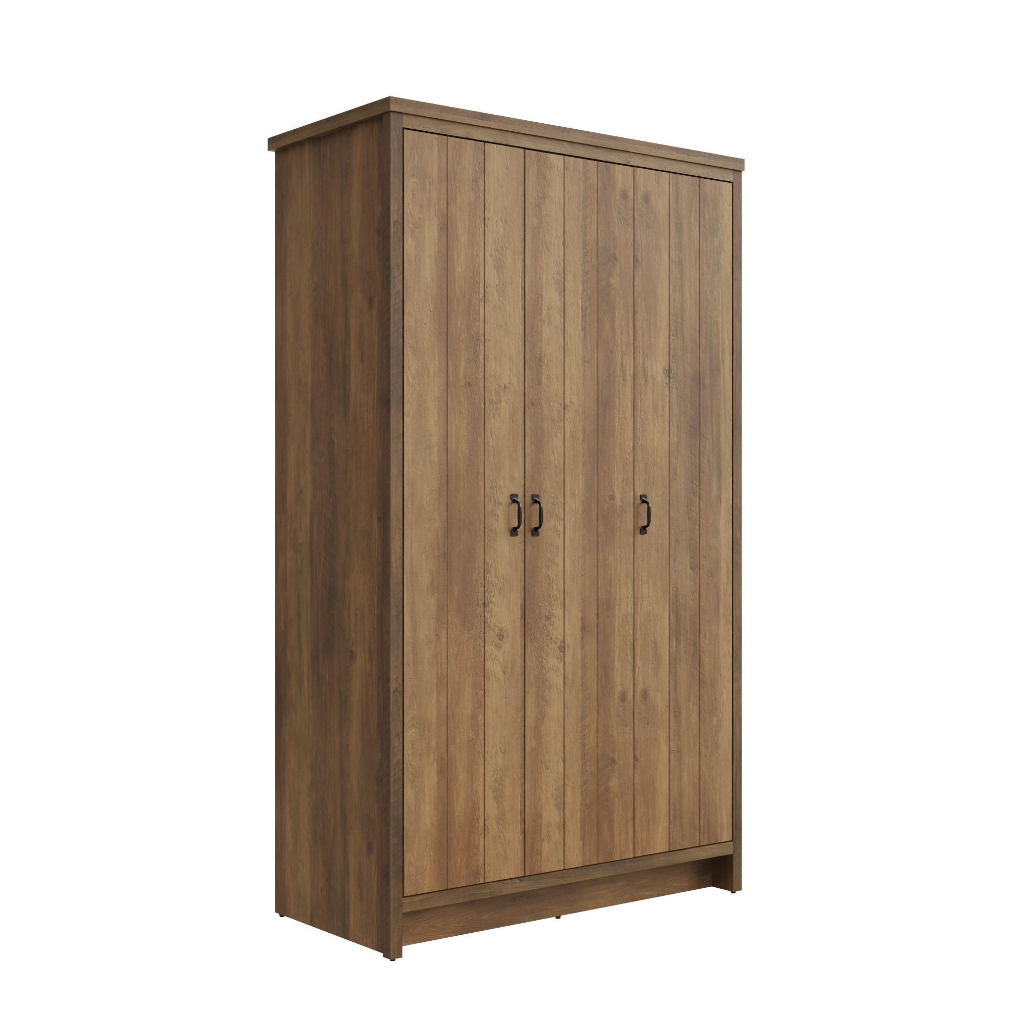 Knotty Oak - GFW - Boston 3 Door Wardrobe - 2
