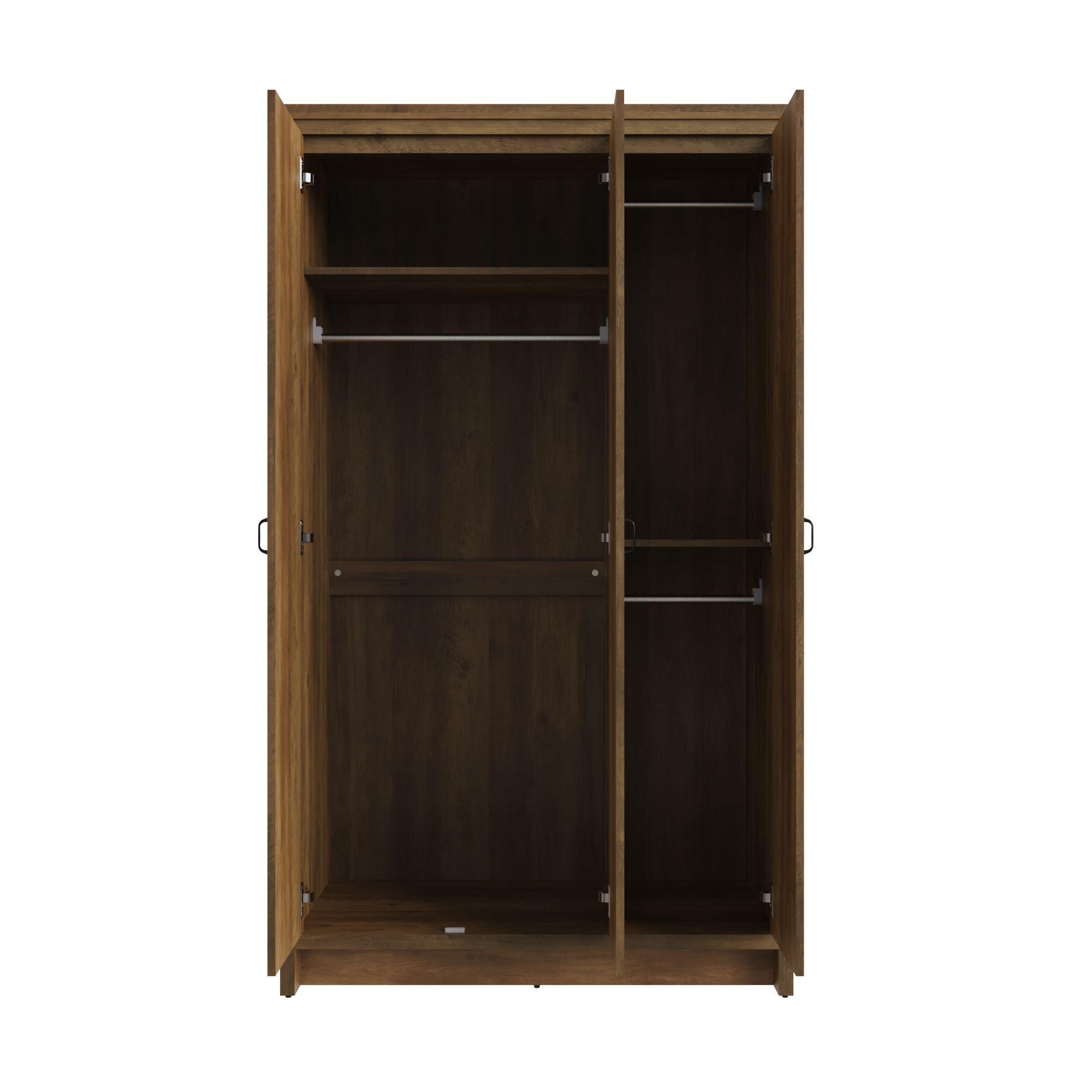 Knotty Oak - GFW - Boston 3 Door Wardrobe - 4