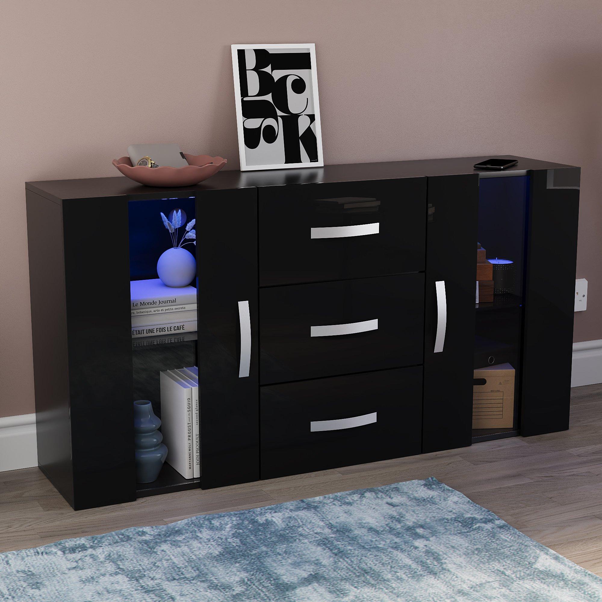 Astro 2 Door 3 Drawer Multi LED Sideboard