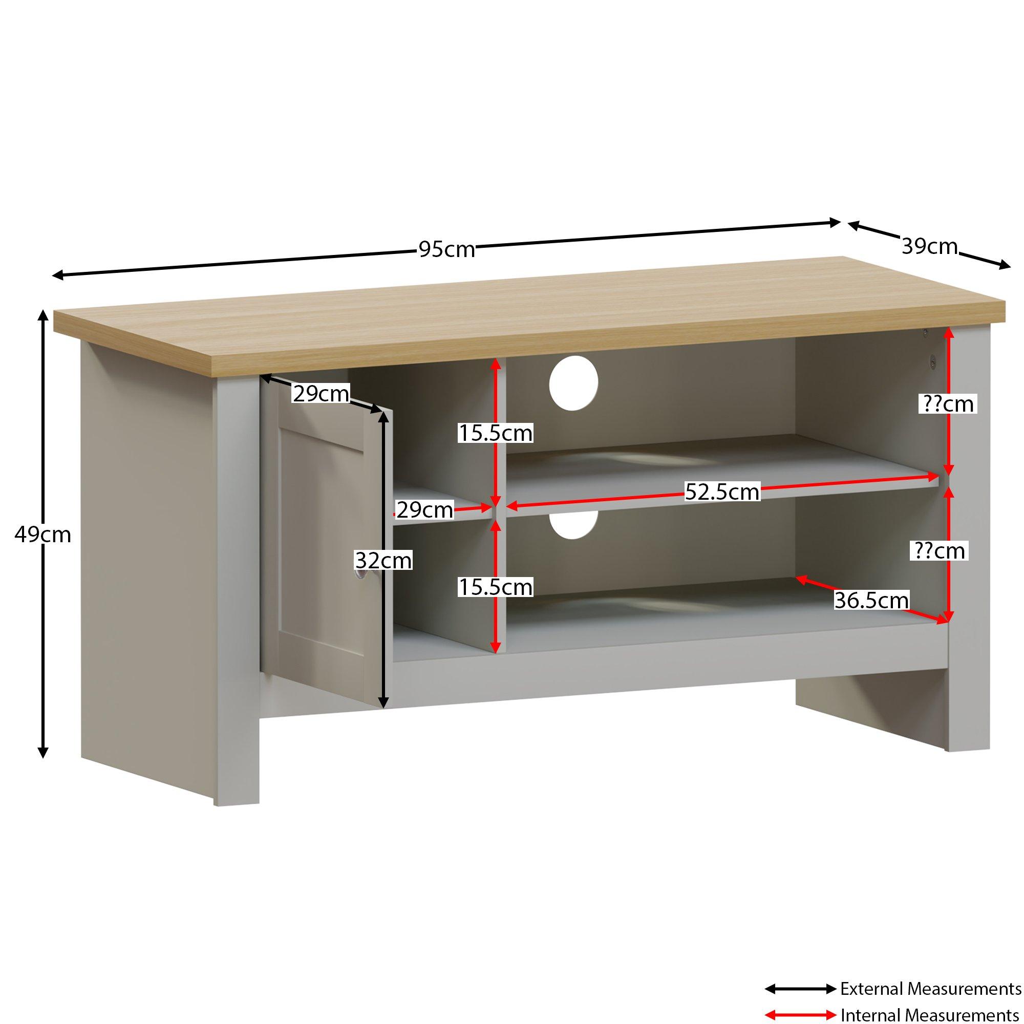 Grey - Lassic - Vida Designs Arlington 1 Door TV Unit - 2