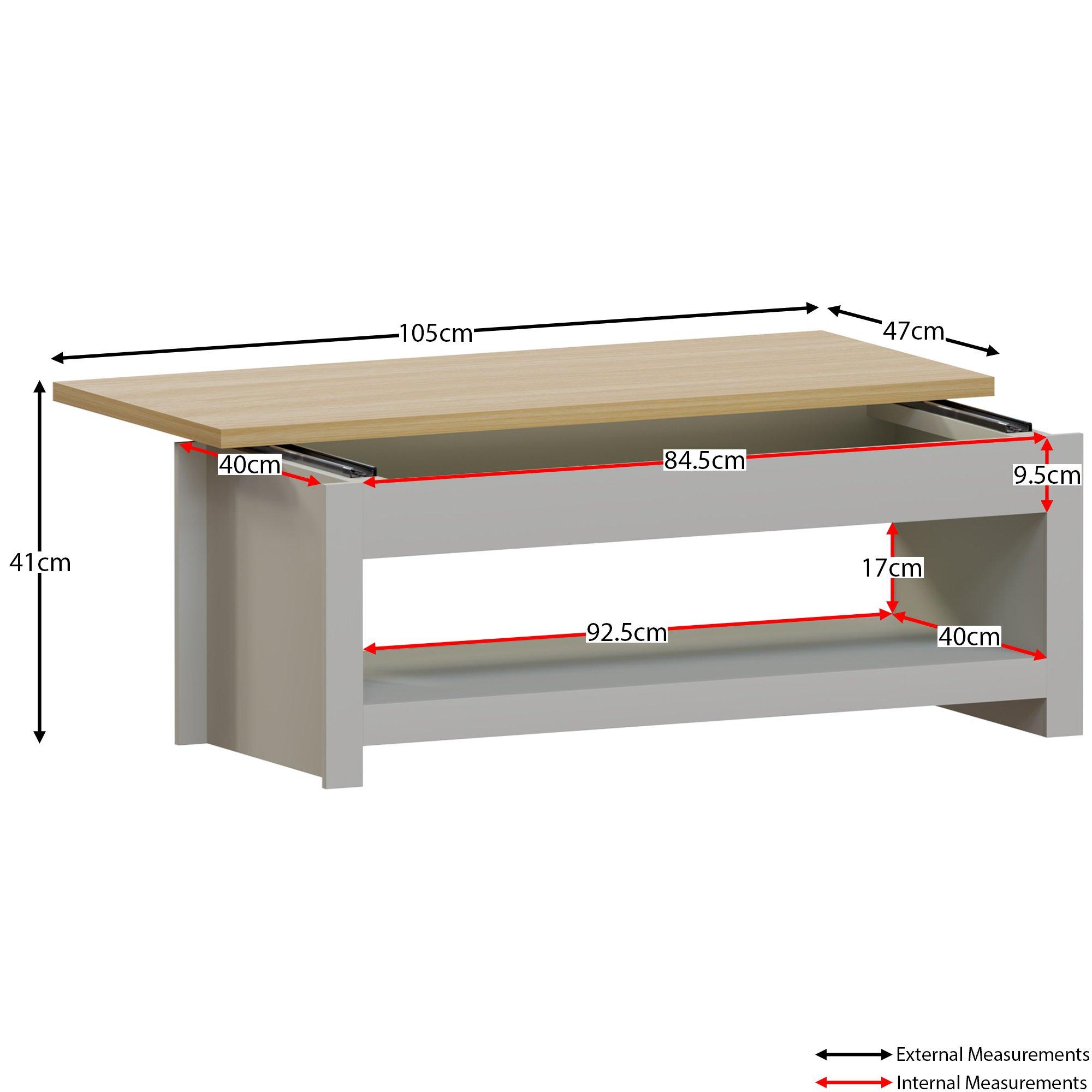 Grey - Lassic - Vida Designs Arlington Sliding Top Coffee Table - 2