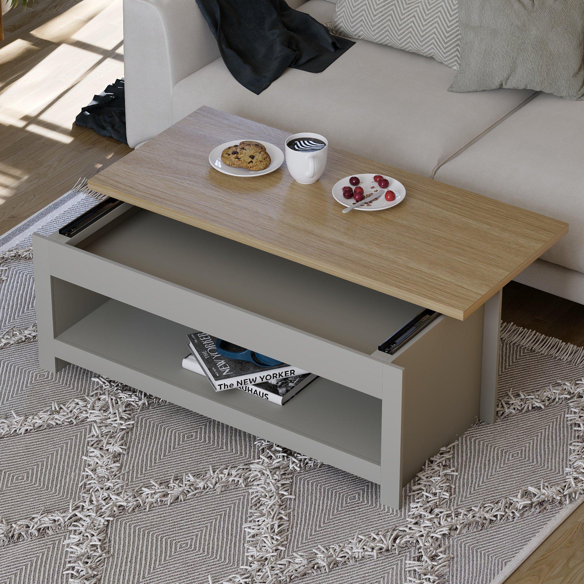 Grey - Lassic - Vida Designs Arlington Sliding Top Coffee Table - 5
