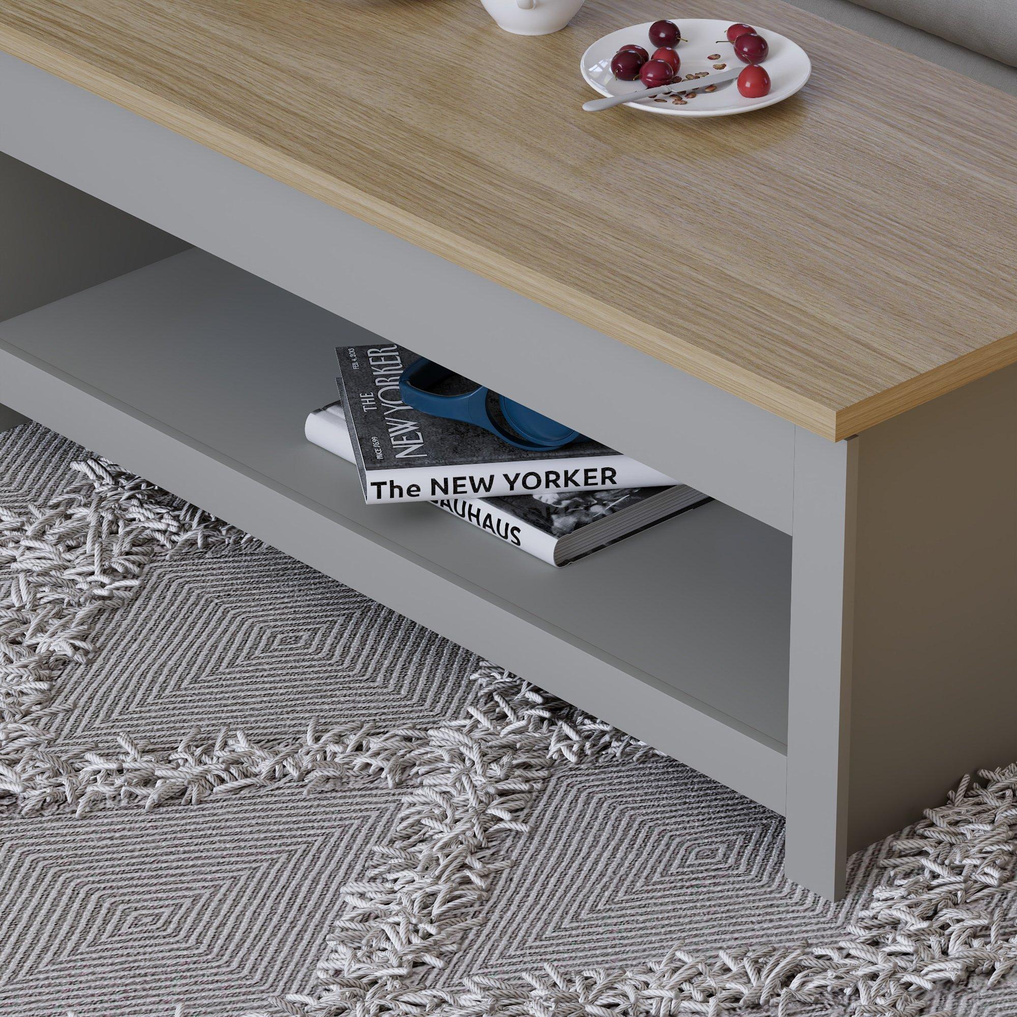 Grey - Lassic - Vida Designs Arlington Sliding Top Coffee Table - 6