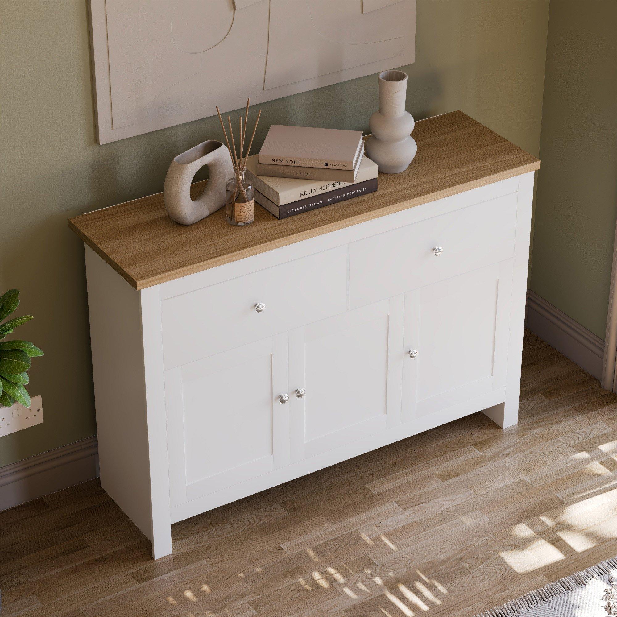 White - Lassic - Vida Designs Arlington 2 Drawer 3 Door Sideboard - 4