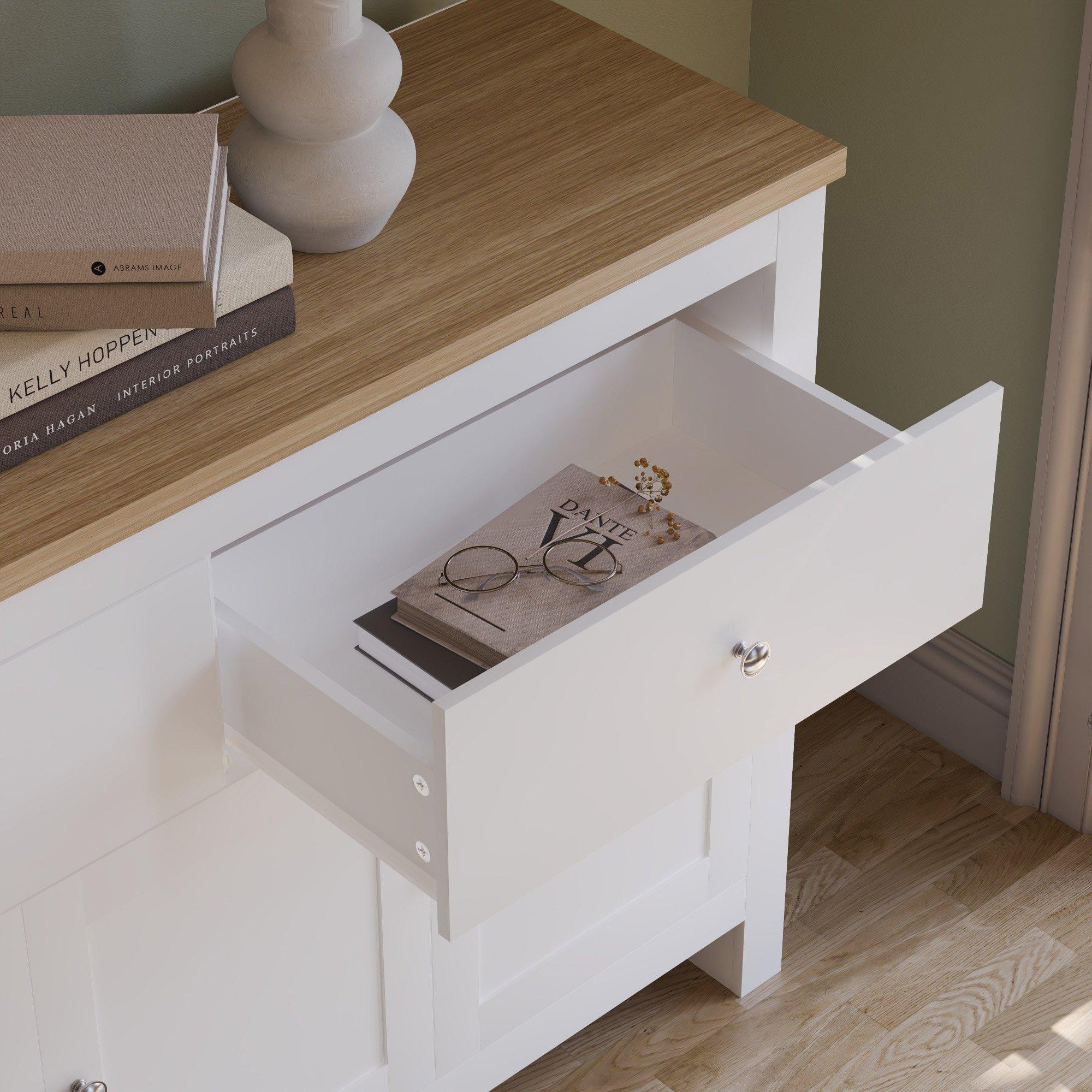 White - Lassic - Vida Designs Arlington 2 Drawer 3 Door Sideboard - 5