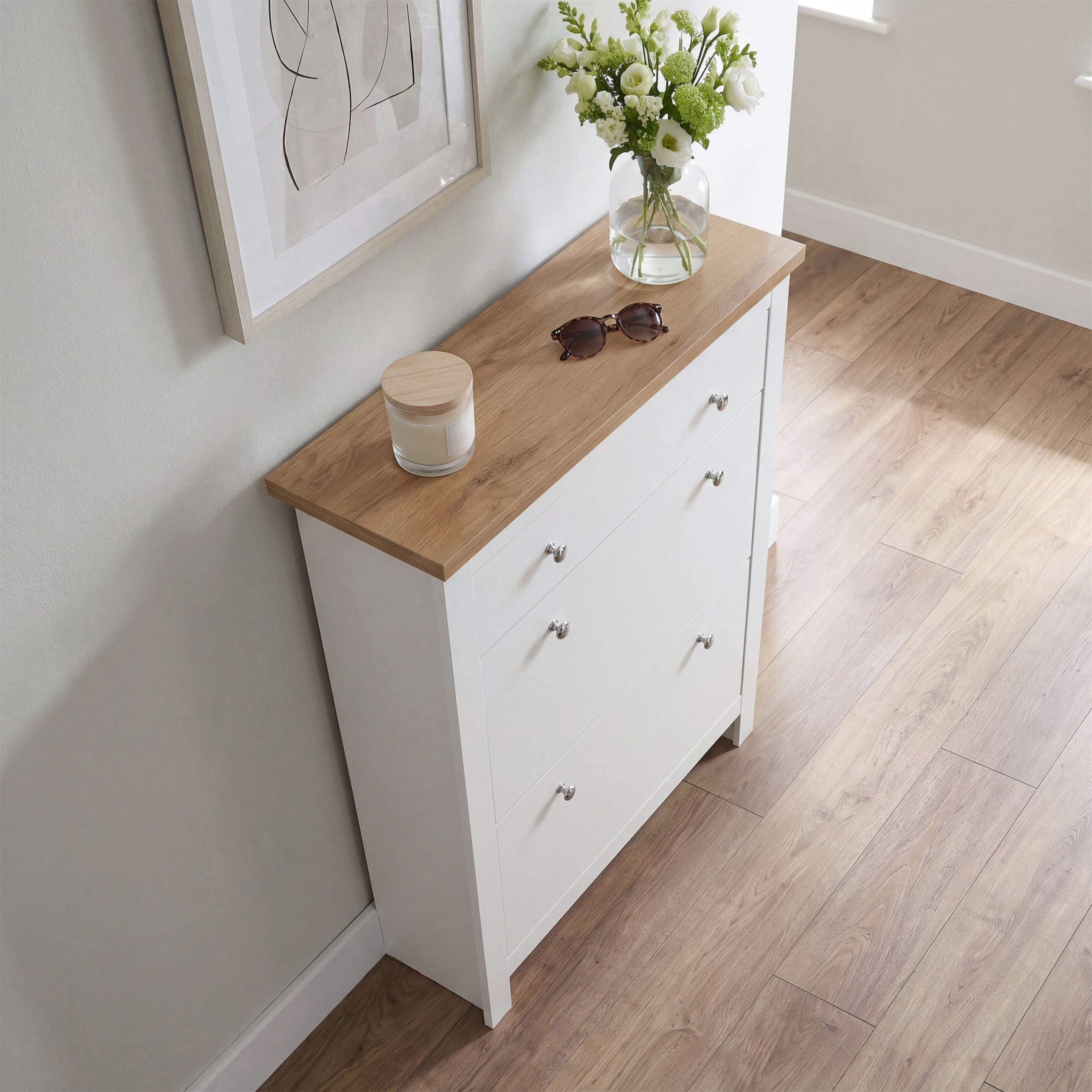 White - Lassic - Vida Designs Arlington Shoe Cabinet - 4