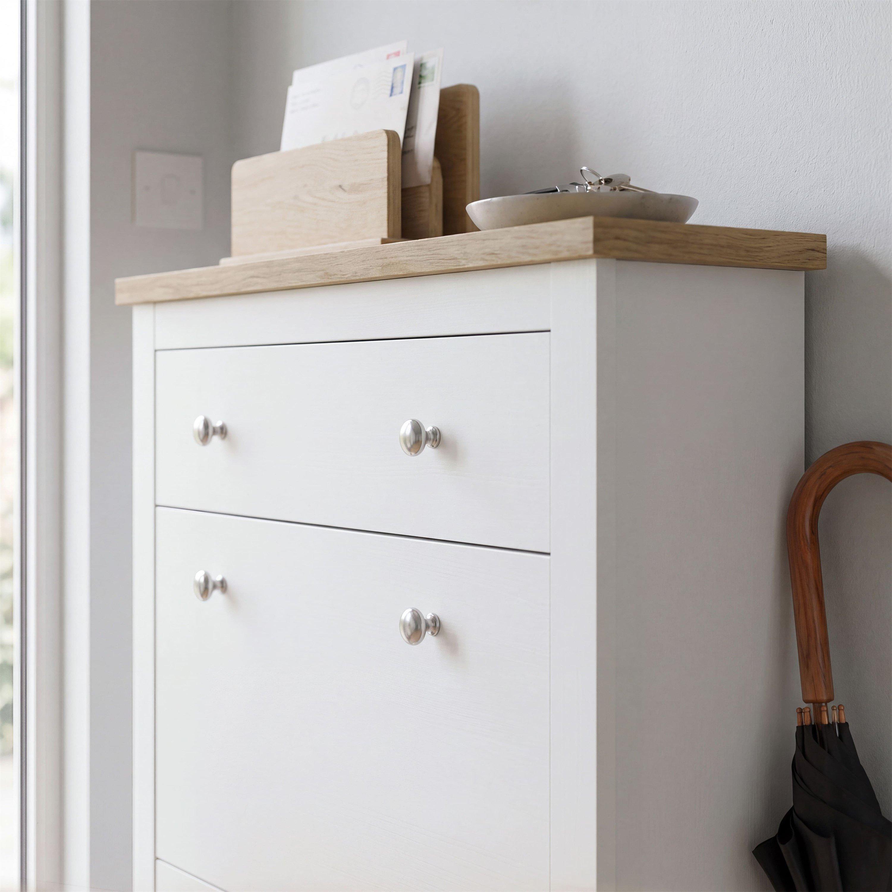 White - Lassic - Vida Designs Arlington Shoe Cabinet - 5
